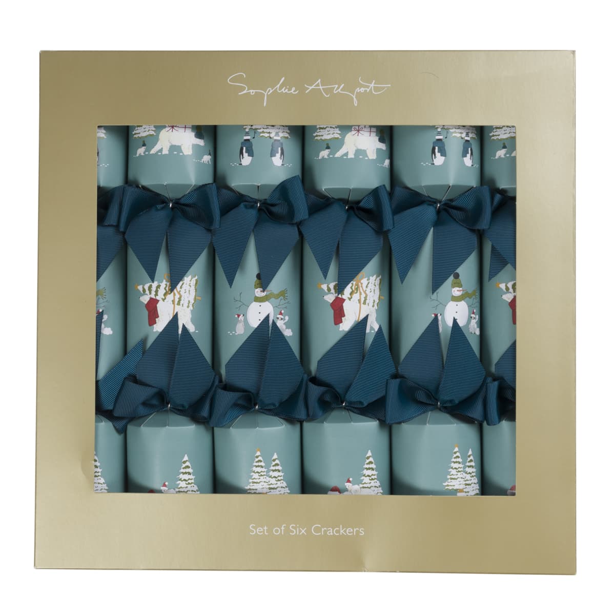 Snow Season Christmas Crackers Set Of 6 By Sophie Allport