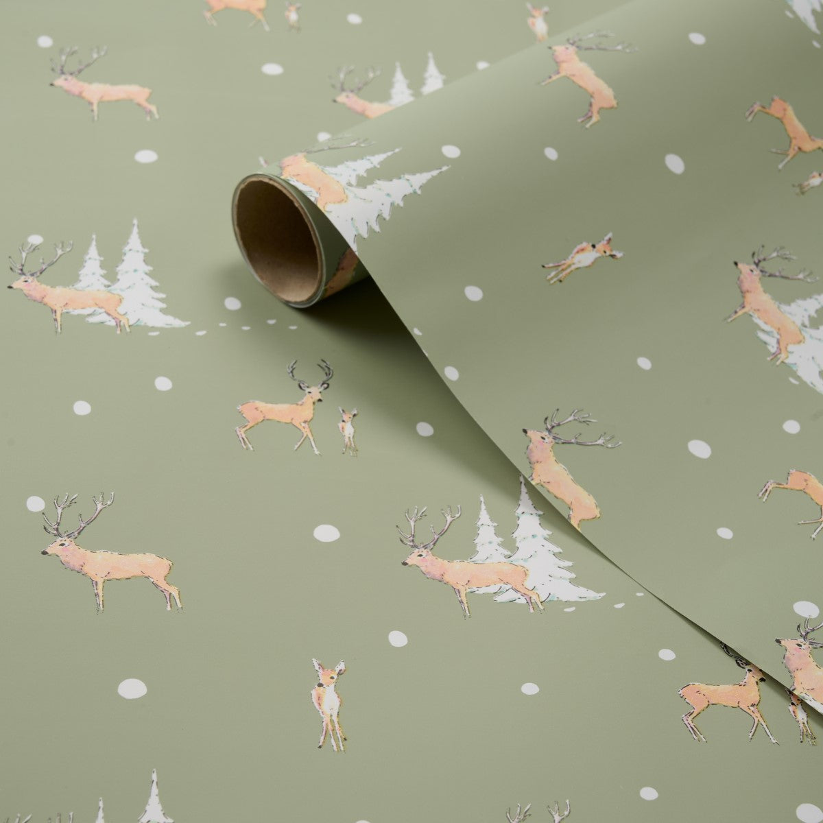 Christmas Stags Roll Wrap - 3m