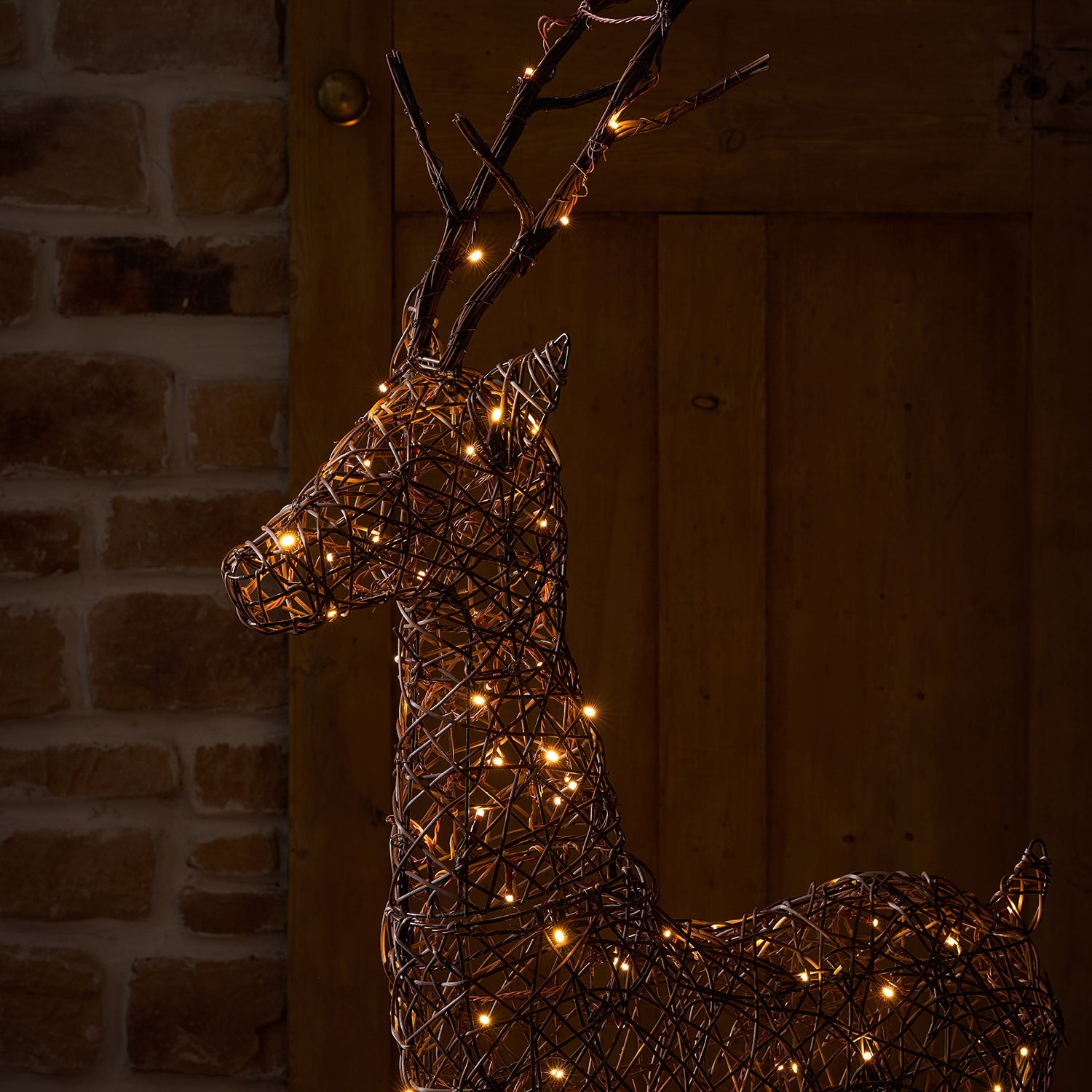 Wicker Light Up Stag by Sophie Allport