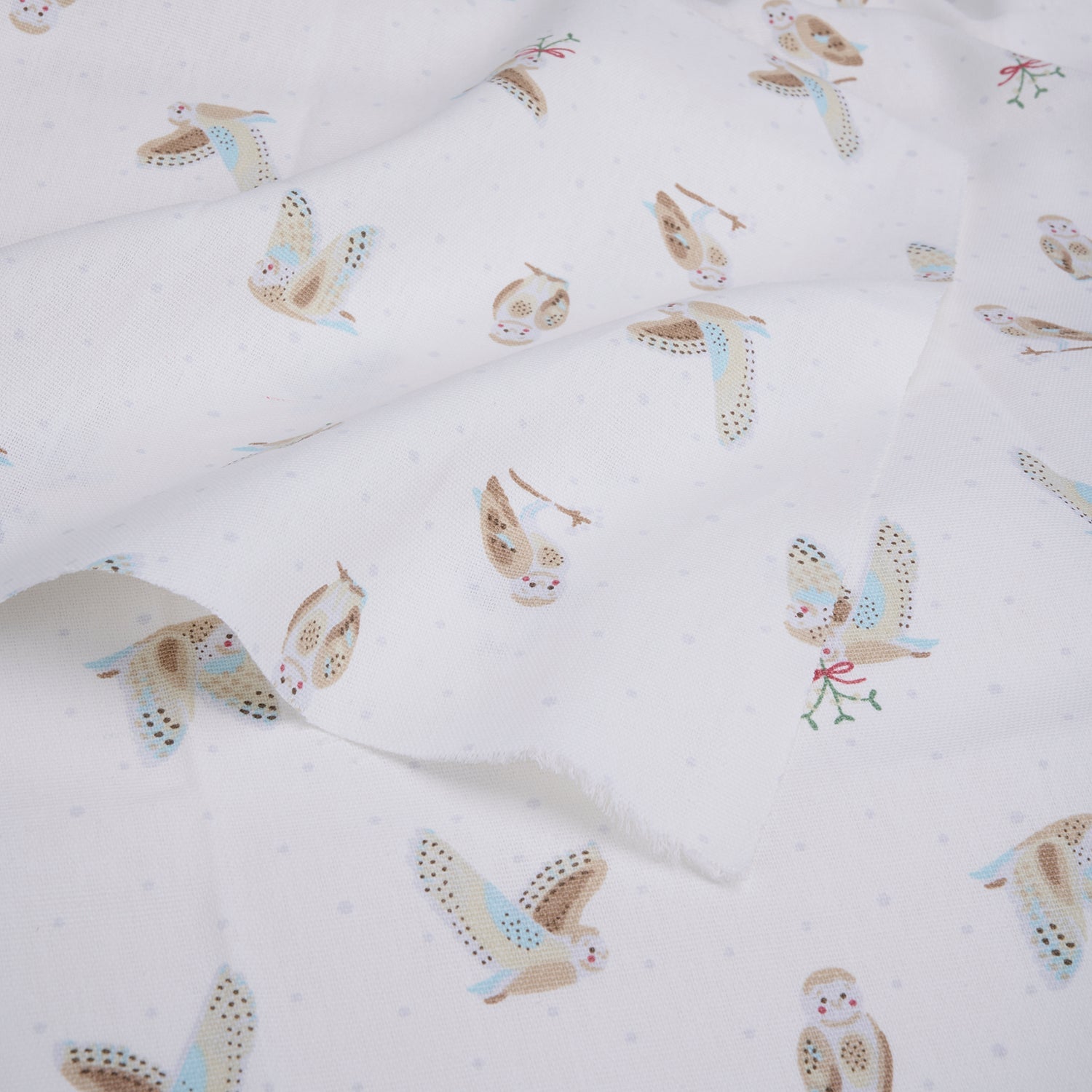 Snowy Owls Fabric by the Metre by Sophie Allport