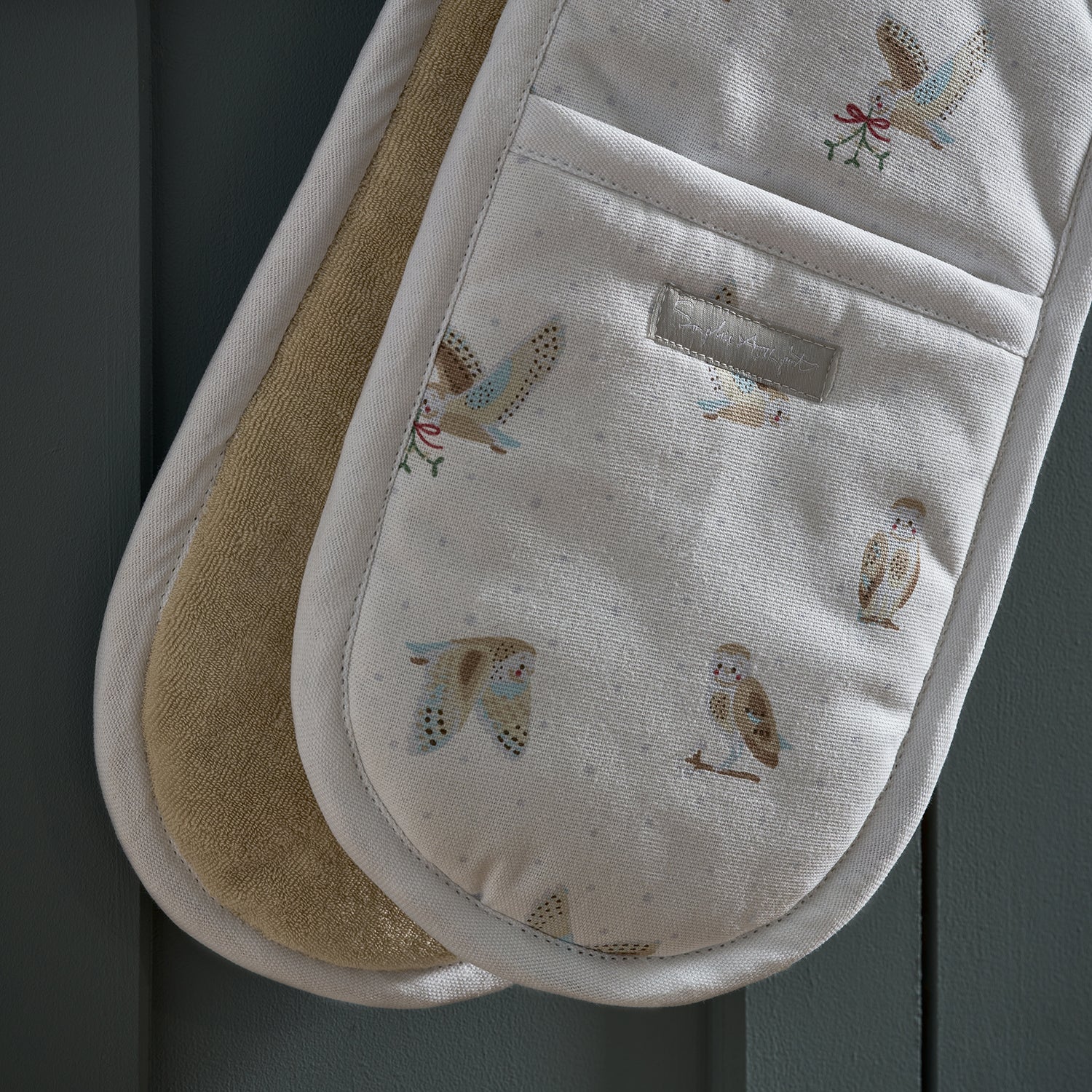 Snowy Owls Double Oven Glove by Sophie Allport