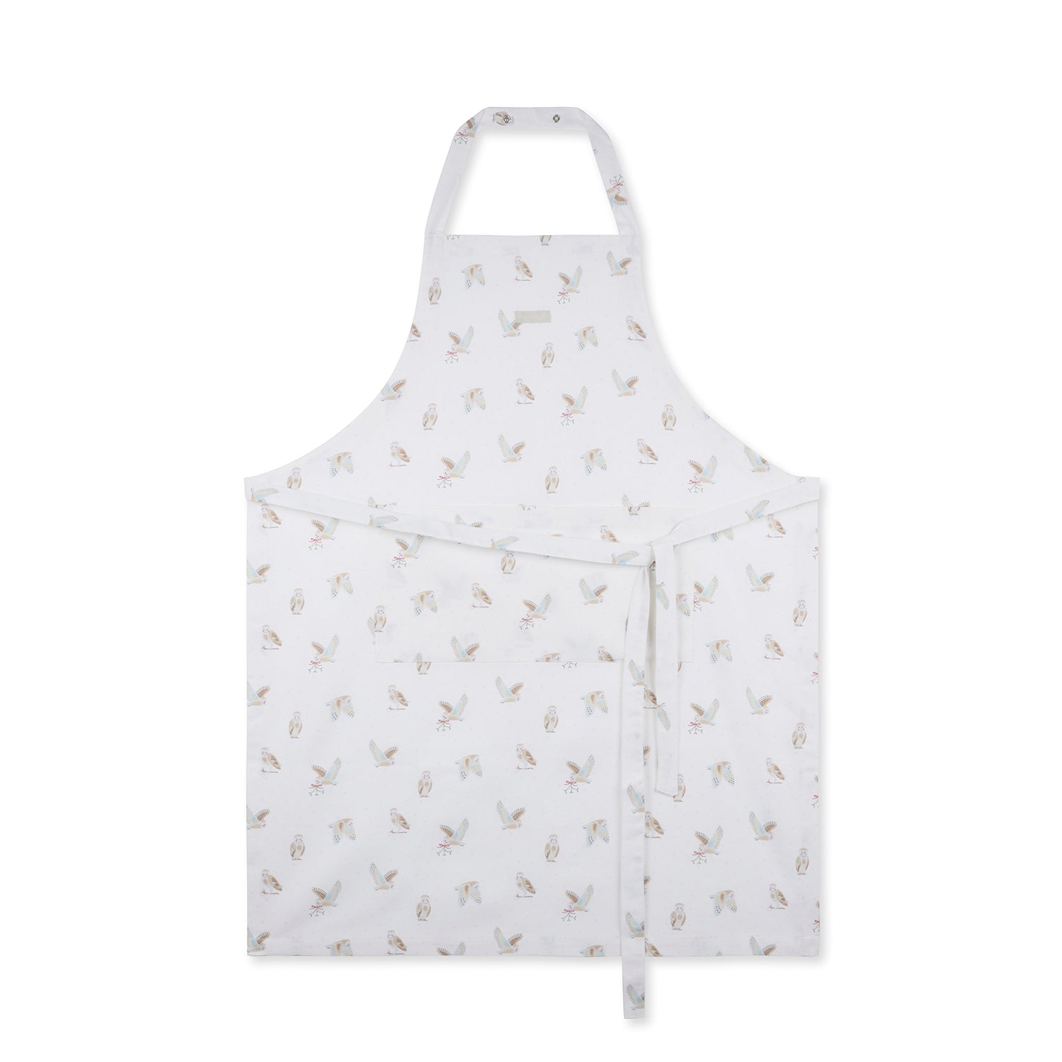 Sophie Allport Snow Owl Adult Apron on a white background