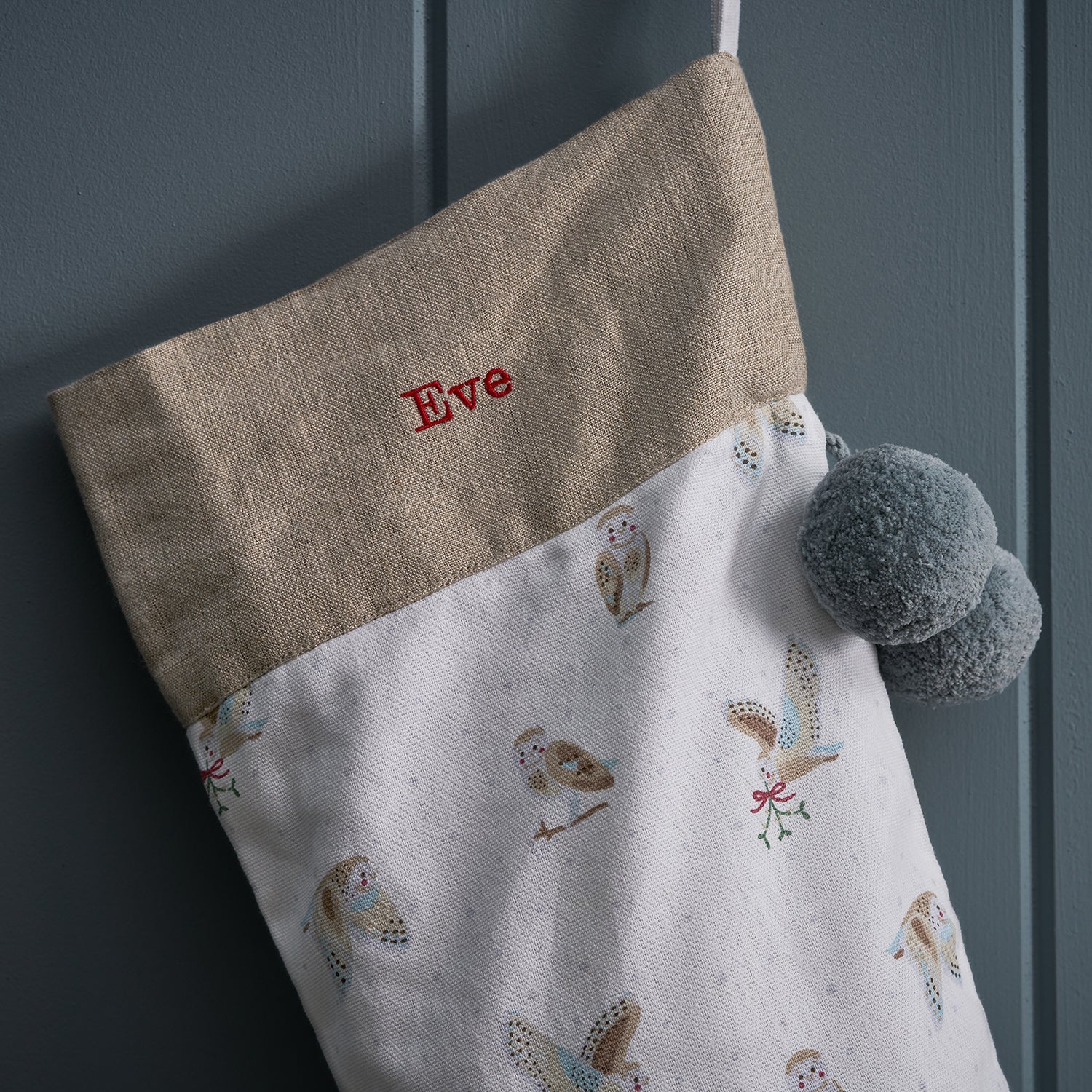 Snowy Owls Christmas Stocking by Sophie Allport