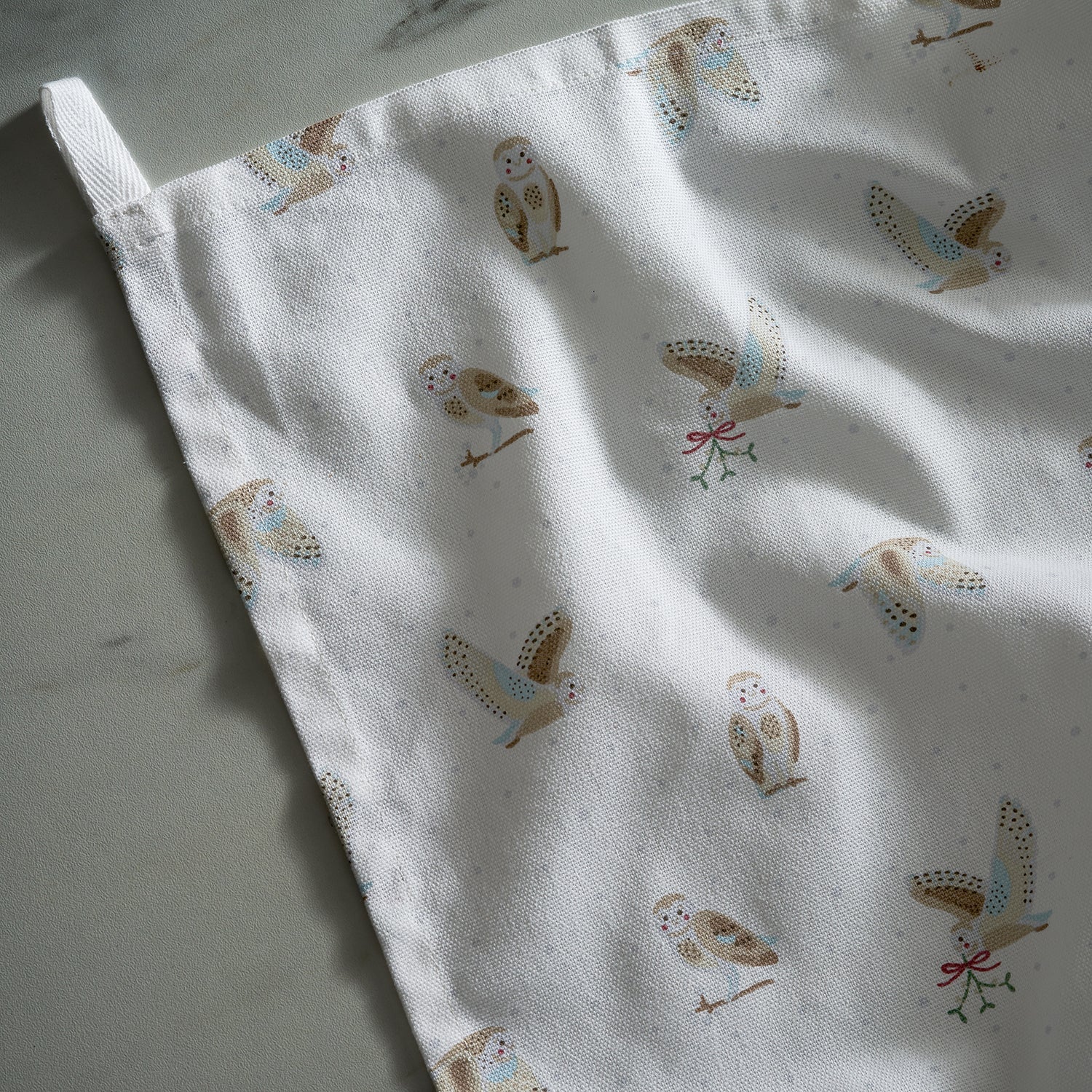 Snowy Owls Tea Towel by Sophie Allport