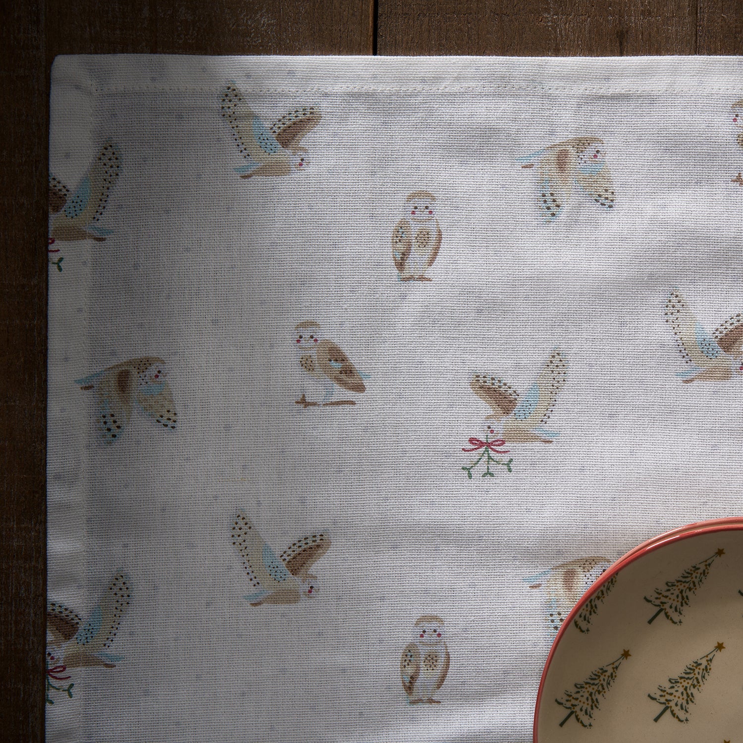 Snowy Owls Table Runner by Sophie Allport