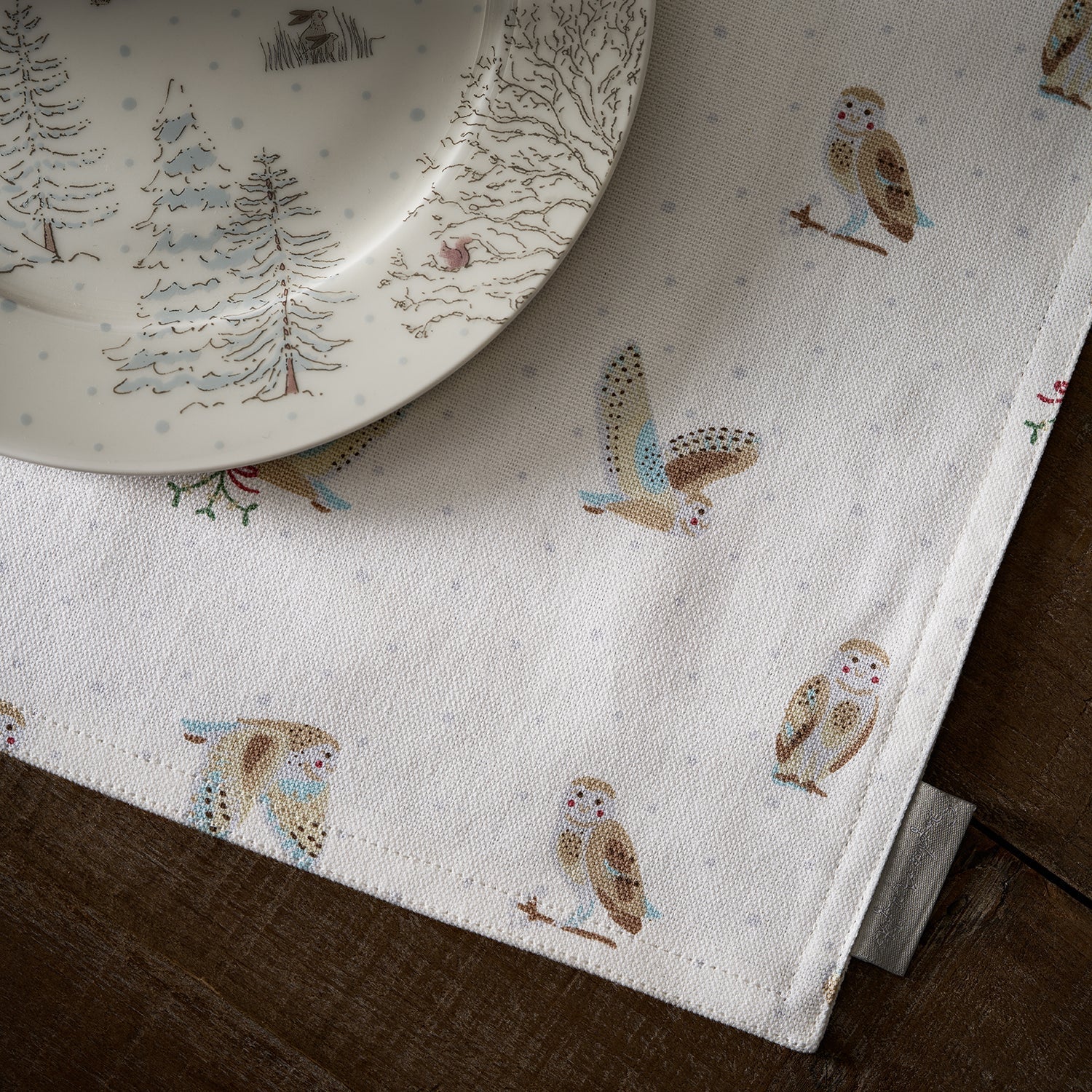 Snowy Owls Washable Placemats (Set of 2) by Sophie Allport