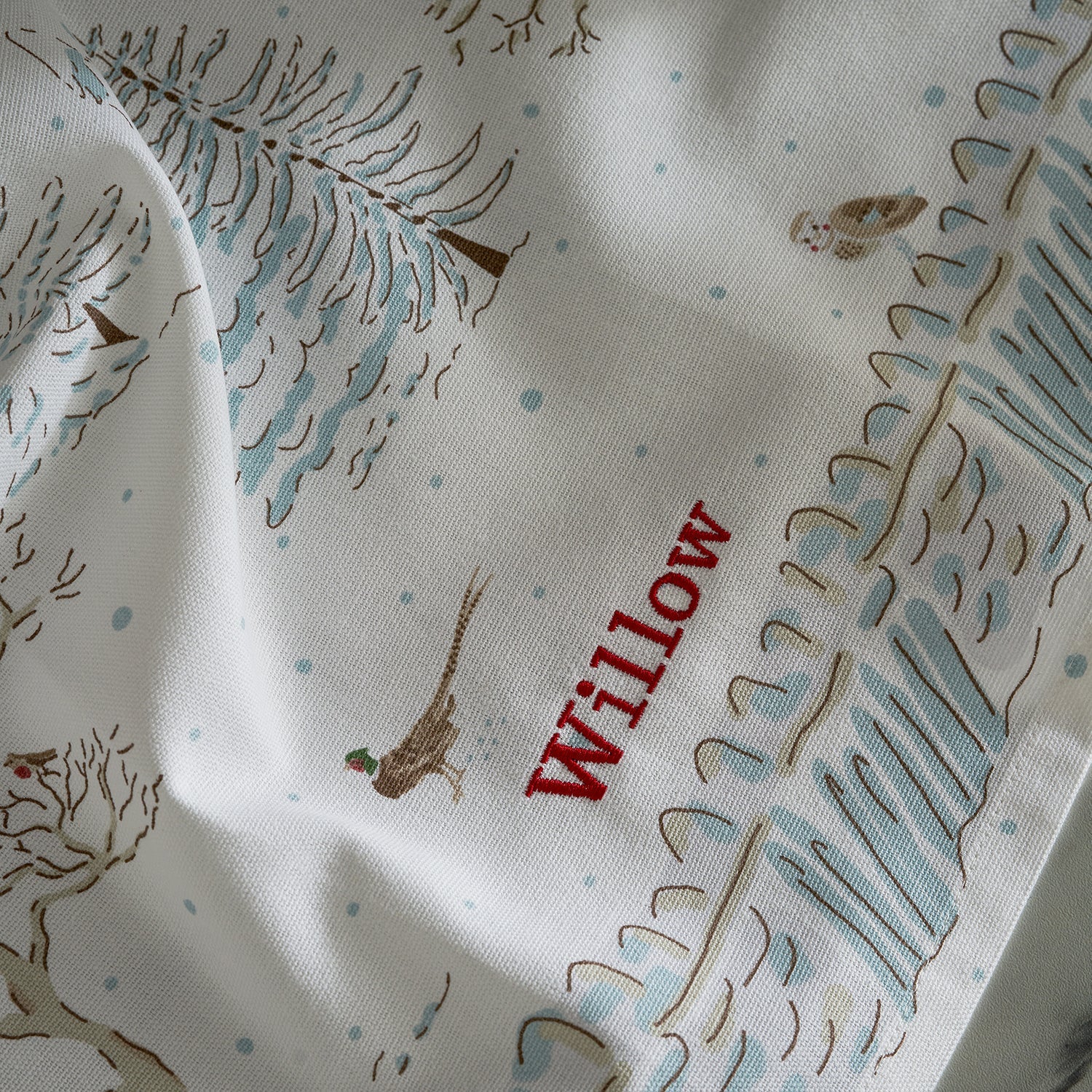 Snowy Cottage Tea Towel by Sophie Allport