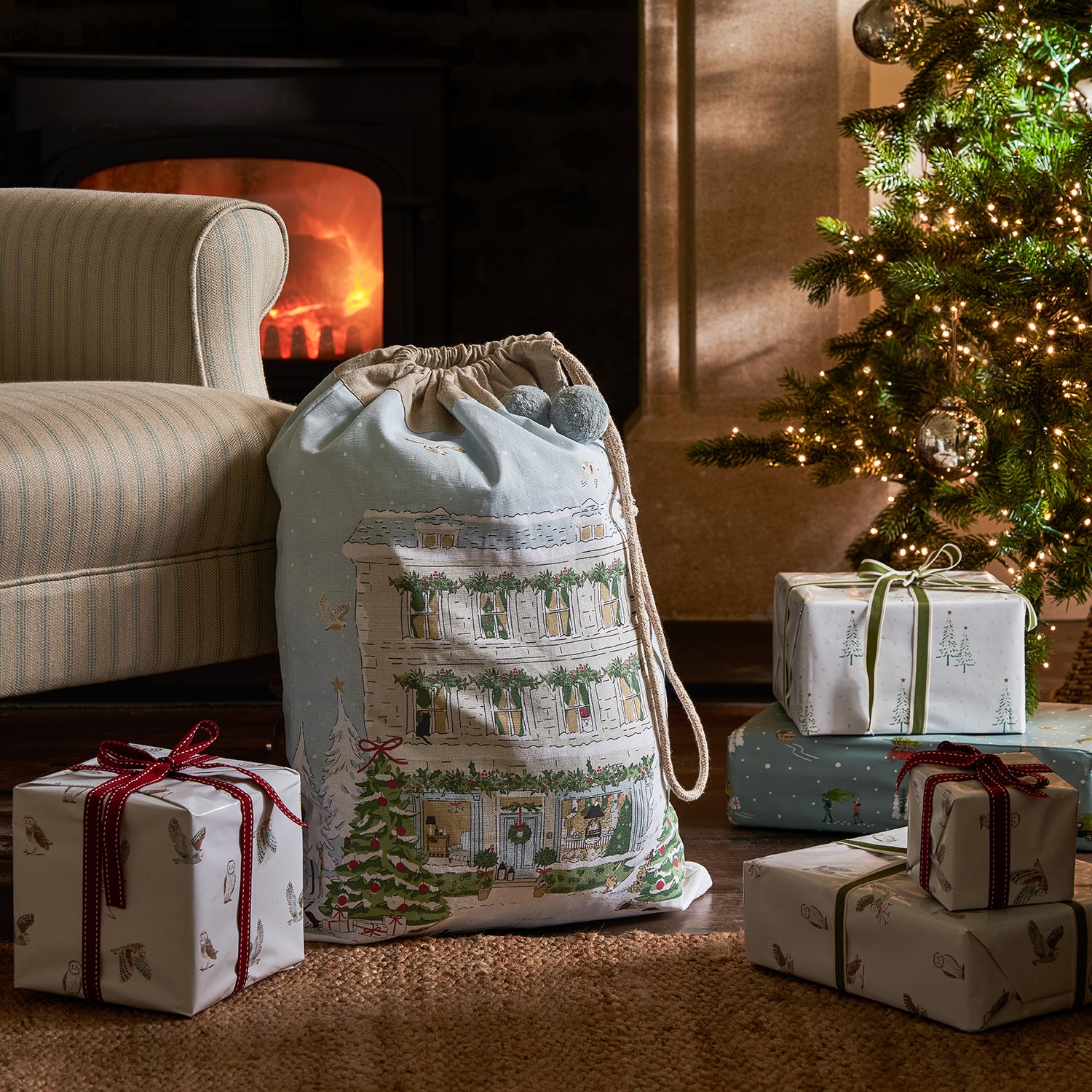 Christmas House Sack