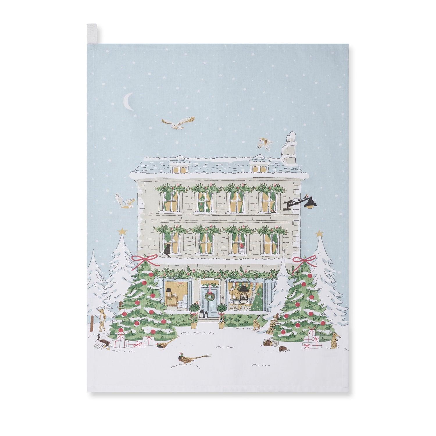 Christmas House Tea Towel