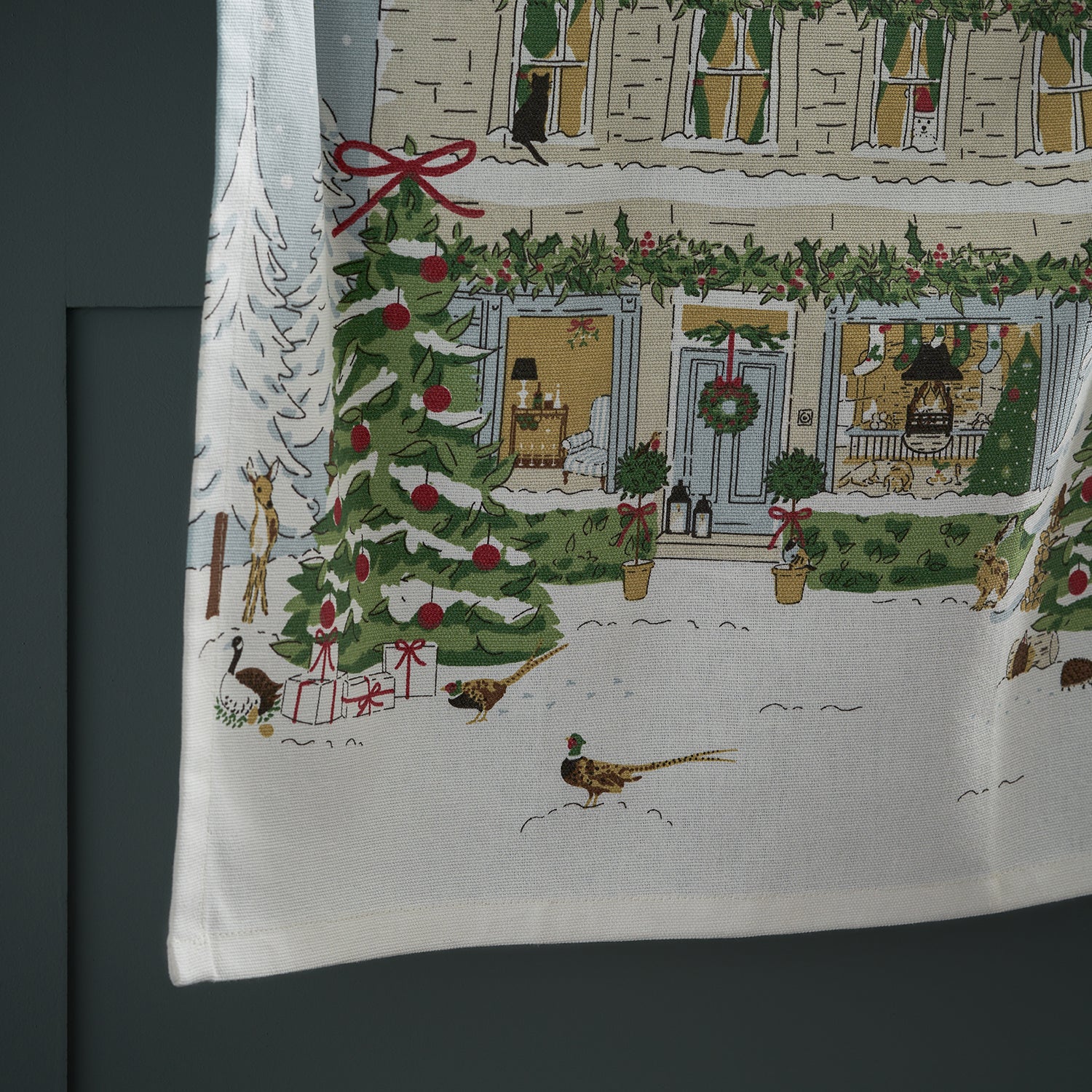 Christmas House Tea Towel