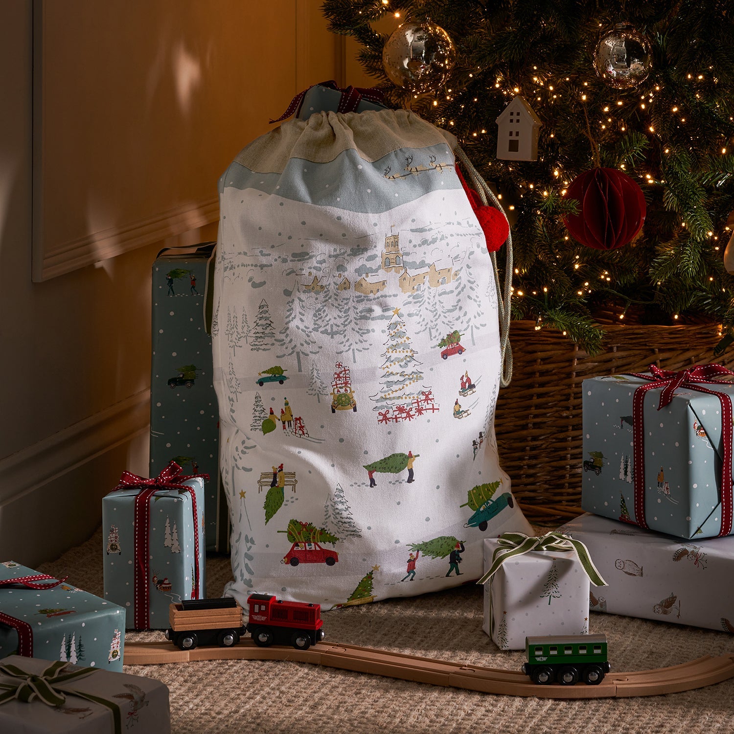 Home For Christmas Sack by Sophie Allport