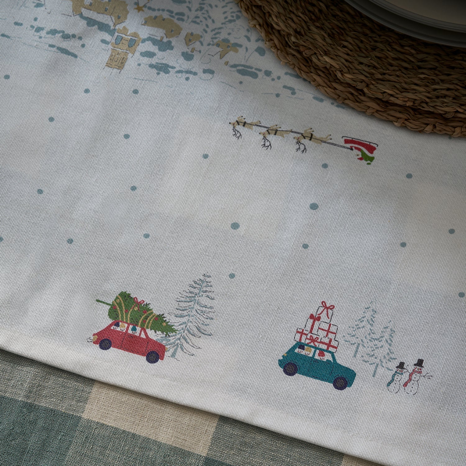 Home For Christmas Border Table Runner by Sophie Allport