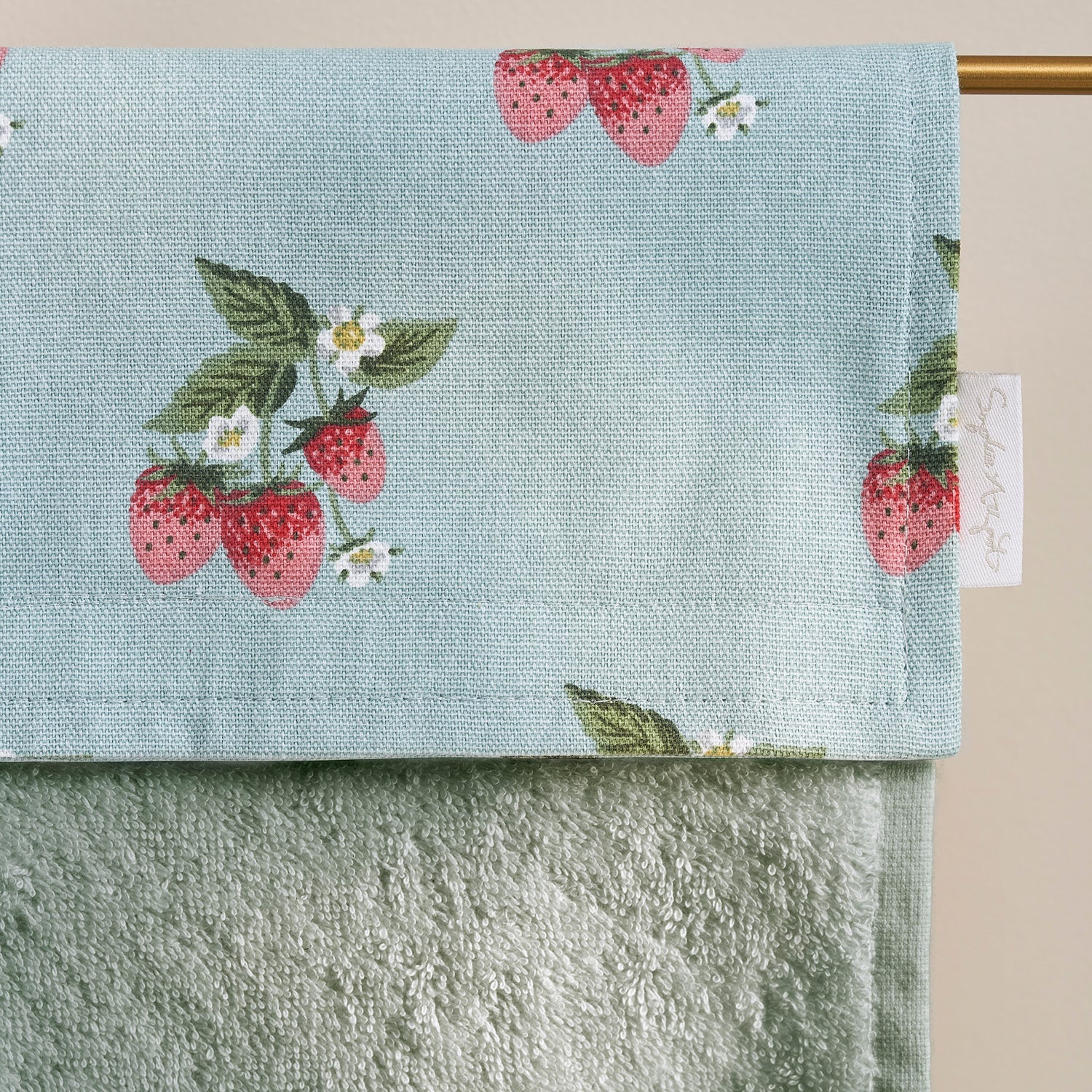  Strawberries Roller Hand Towel by Sophie Allport