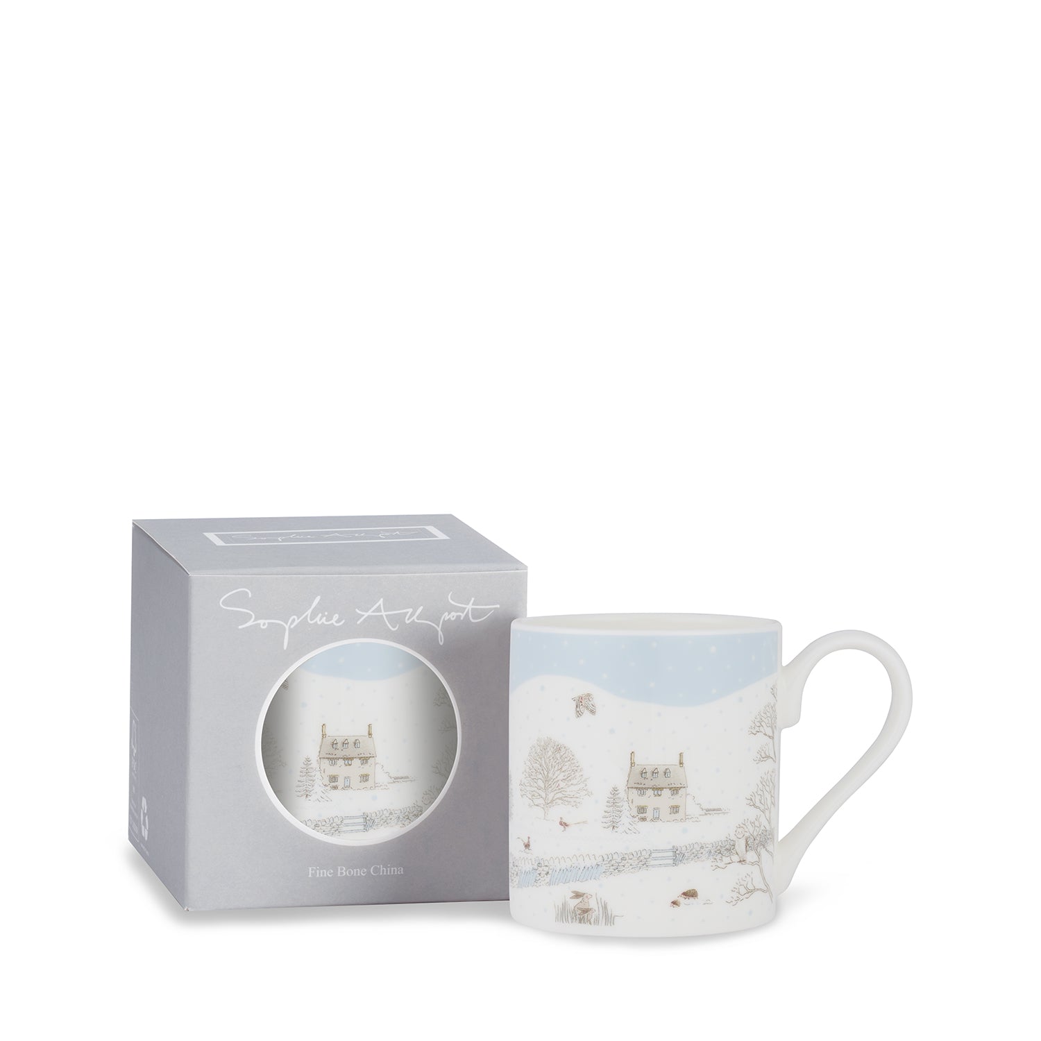 Snowy Cottage Mug by Sophie Allport