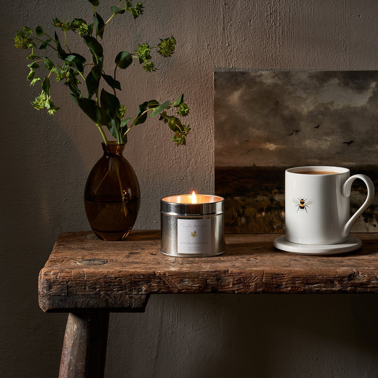 Woodland Calm Tin Candle by Sophie Allport