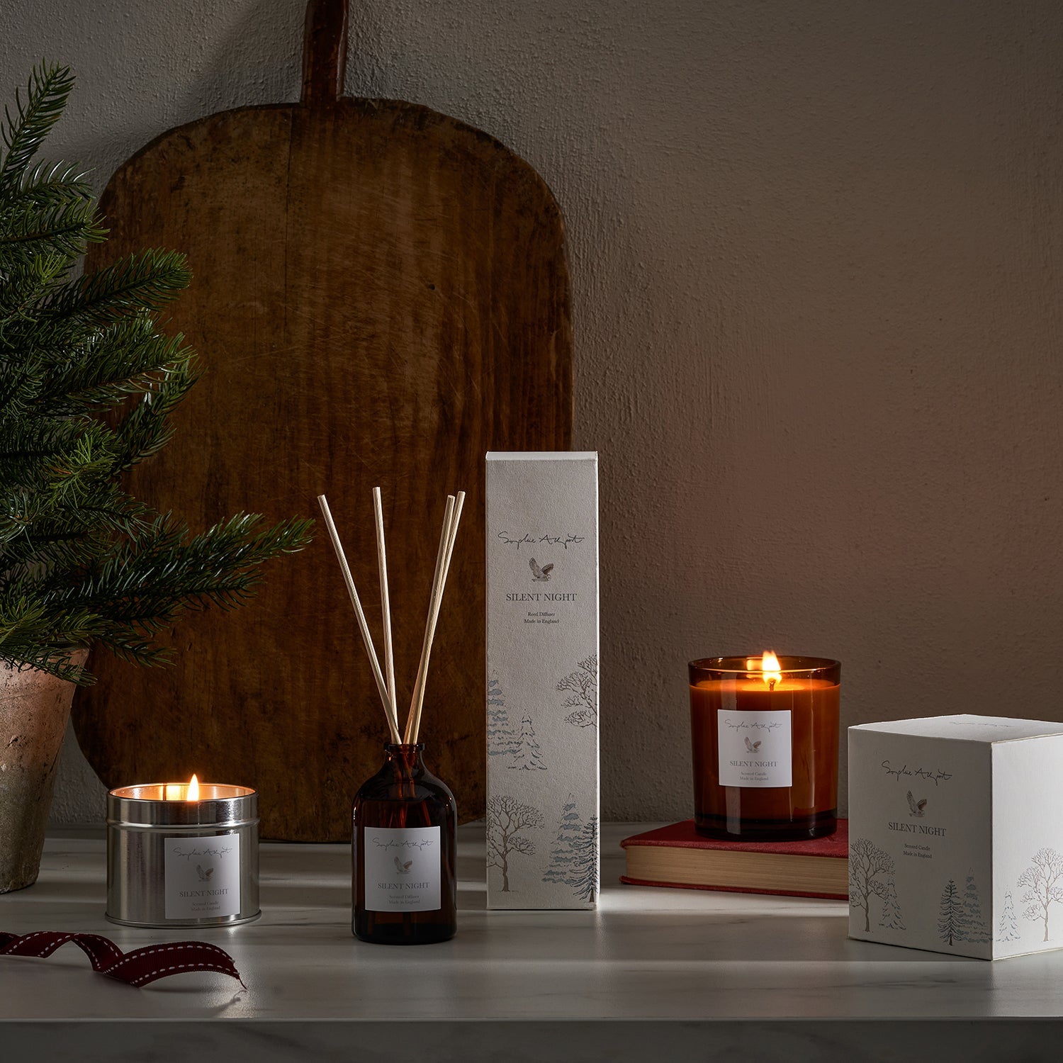 Silent Night Tin Candle by Sophie Allport