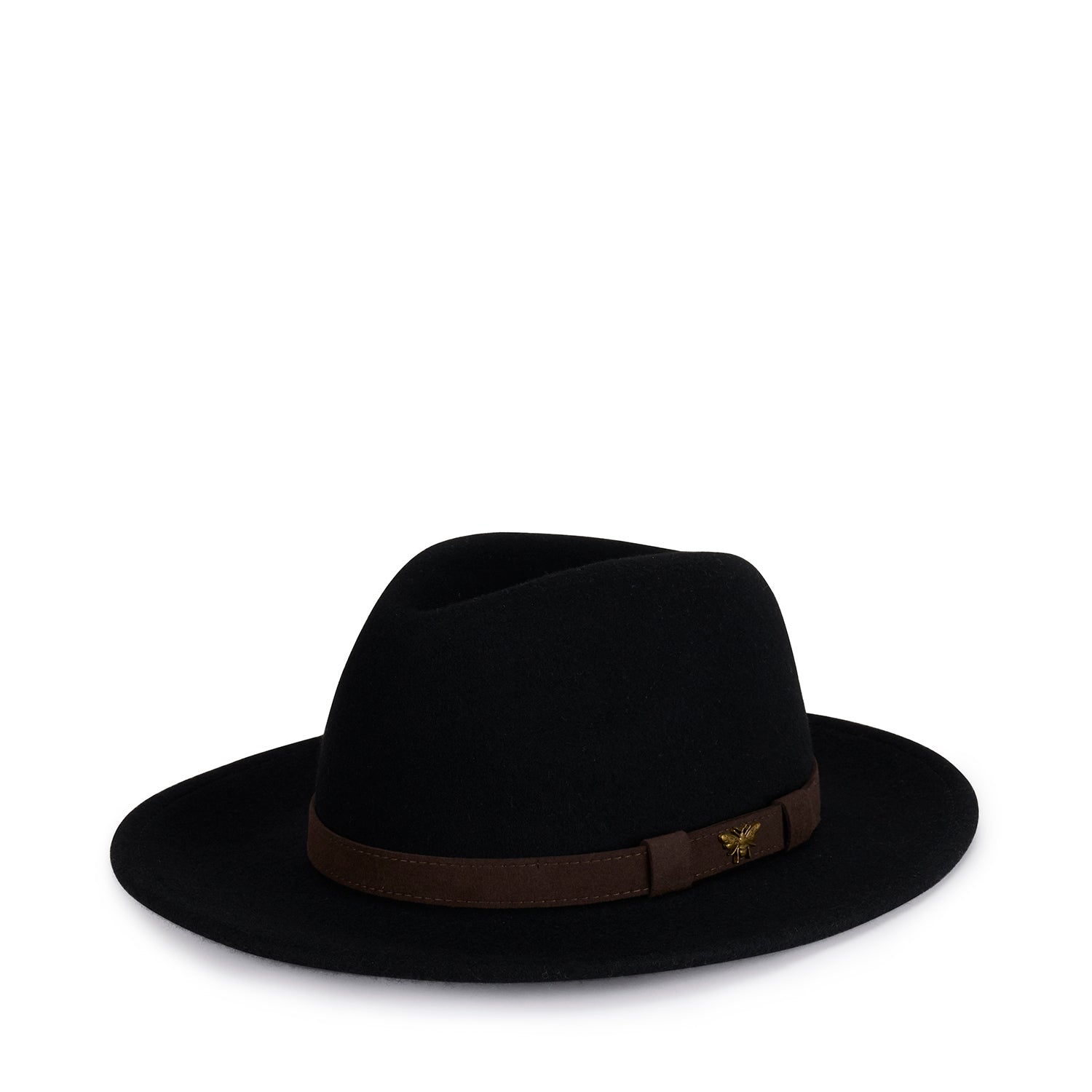 Bees Felt Fedora Hat - Black by Sophie Allport