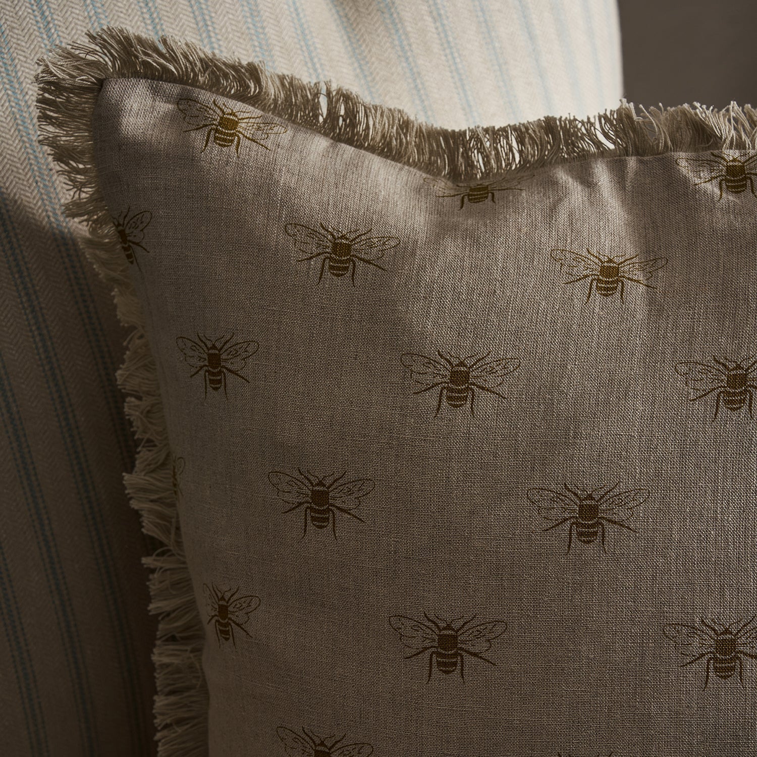 Bees Linen Cushion - Square by Sophie Allport