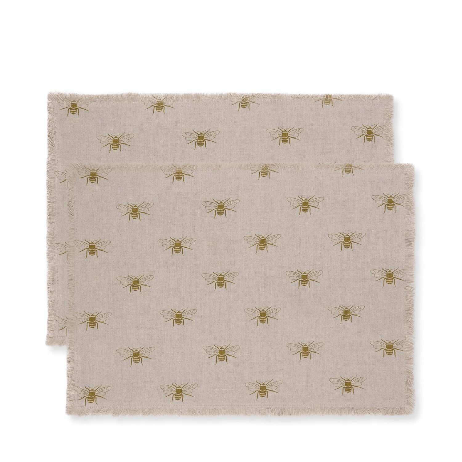 Bees Linen Fringed Placemats by Sophie Allport