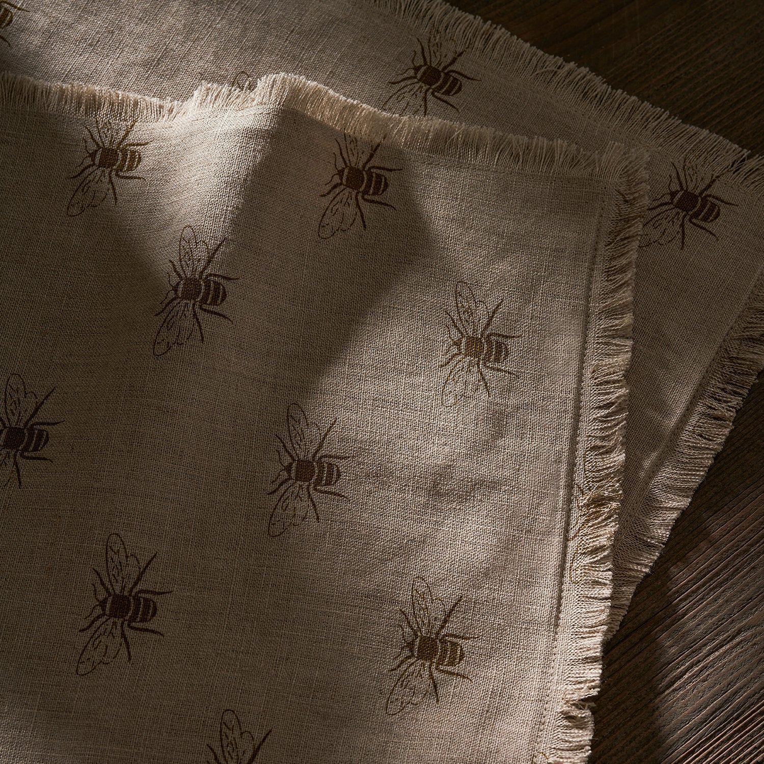 Bees Linen Fringed Placemats by Sophie Allport