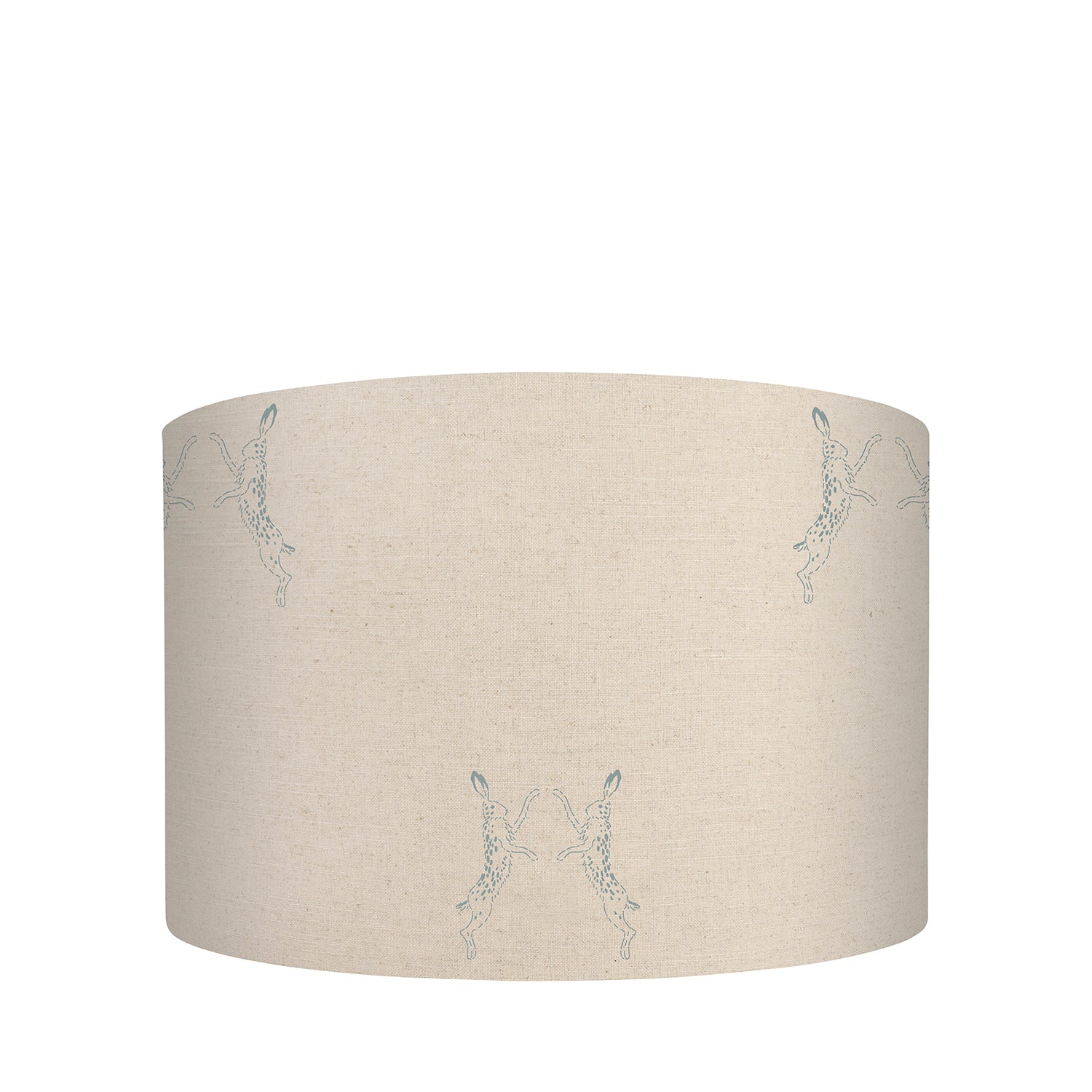 Boxing Hares Duck Egg Linen Blend Lampshade