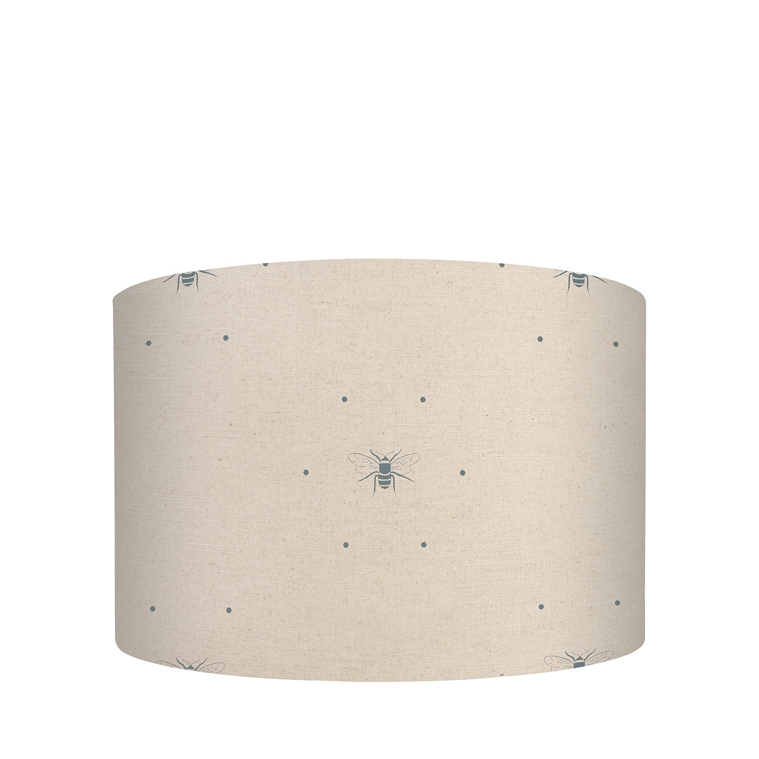 Bees Teal Linen Blend Lampshade