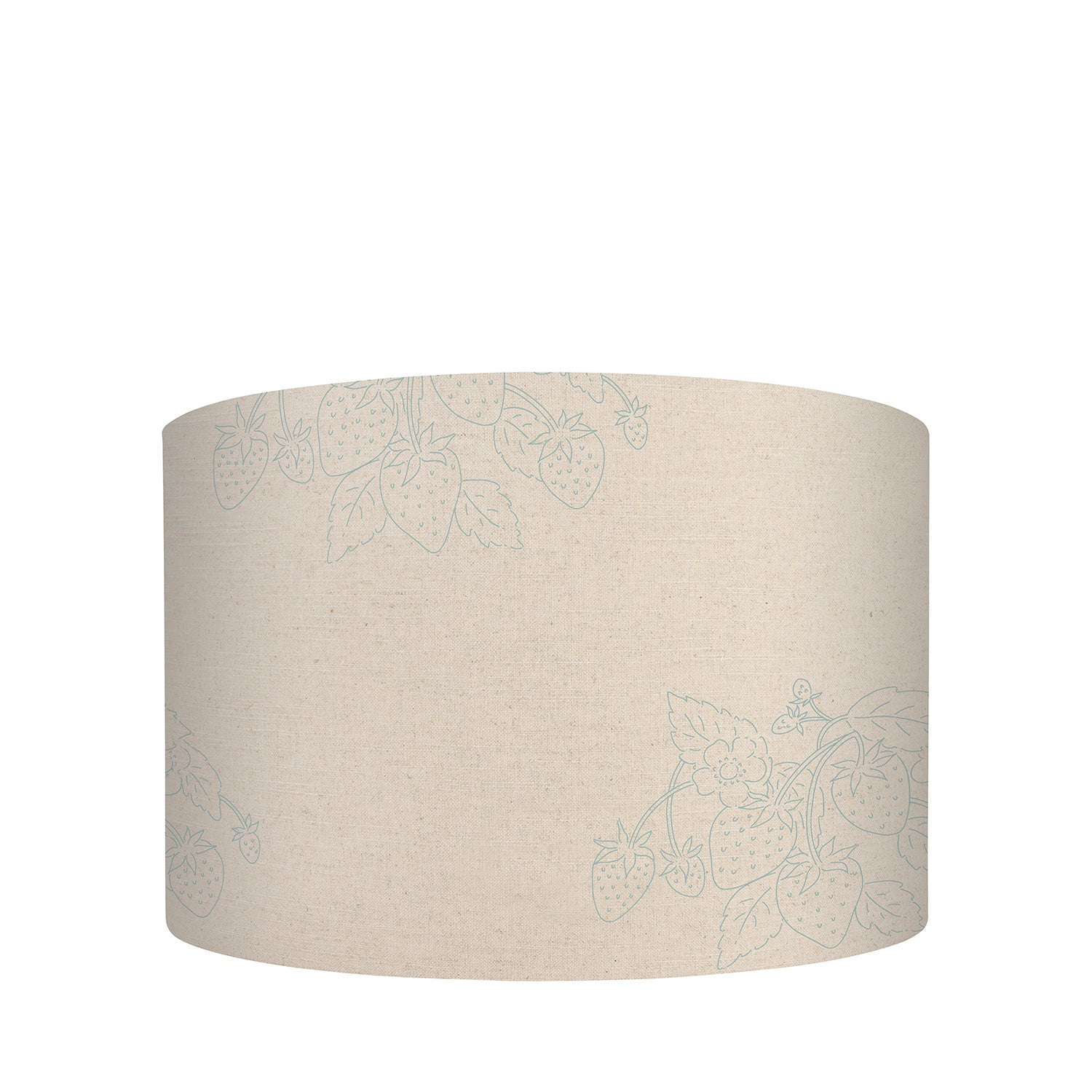 Strawberries Duck Egg Linen Blend Lampshade