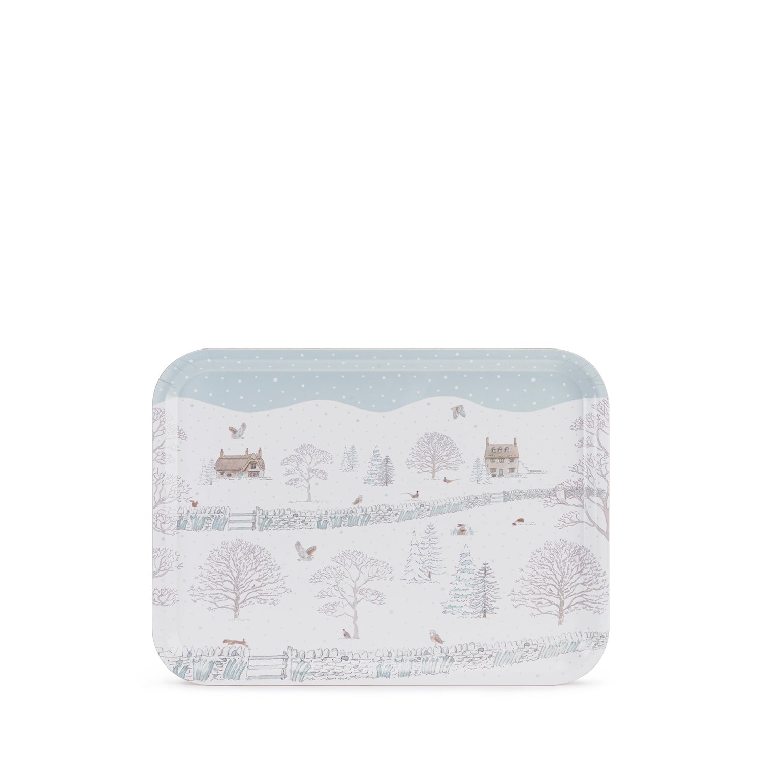 Snowy Cottage Serving Tray - Large by Sophie Allport