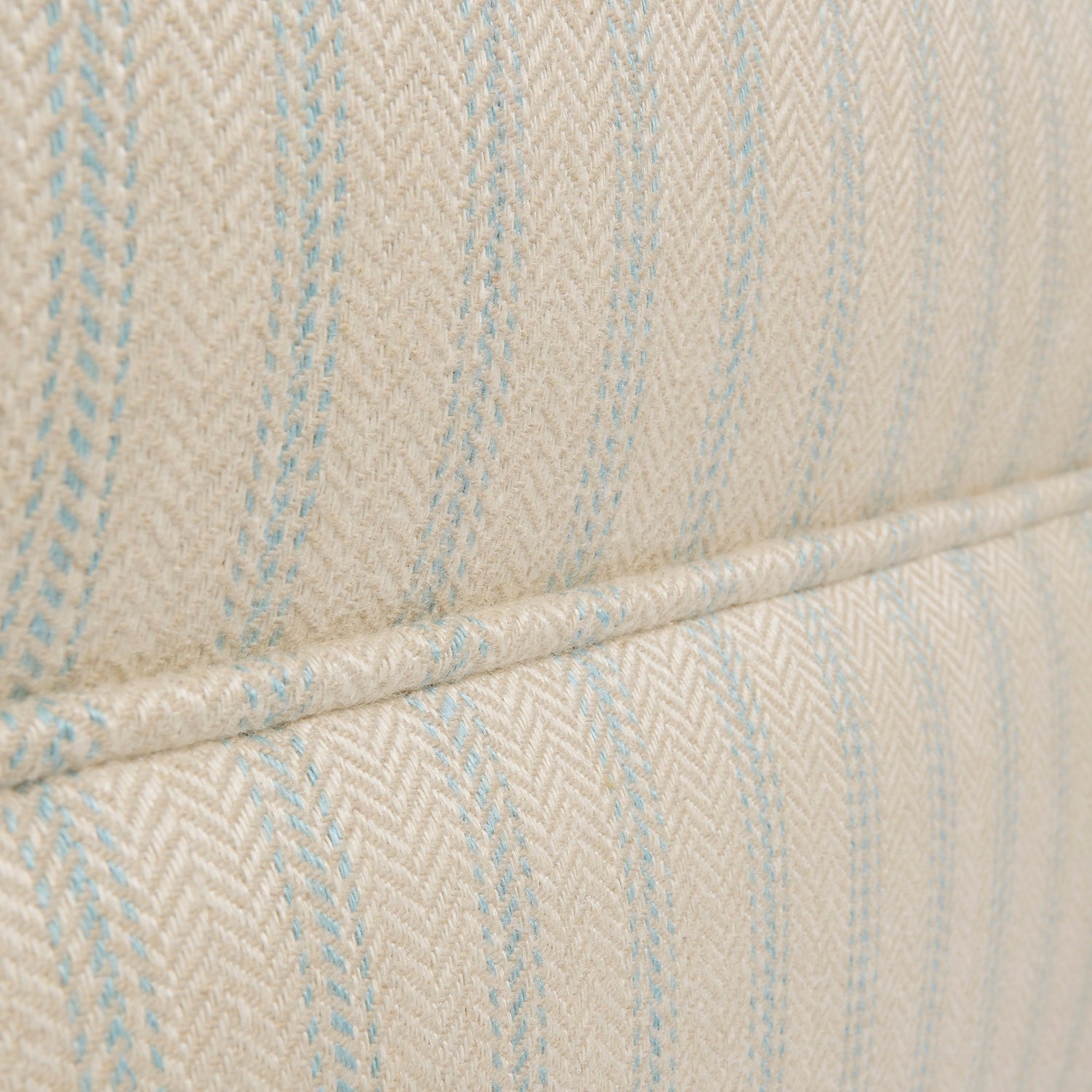 Hambleton Footstool - Burley Blue Stripe by Sophie Allport