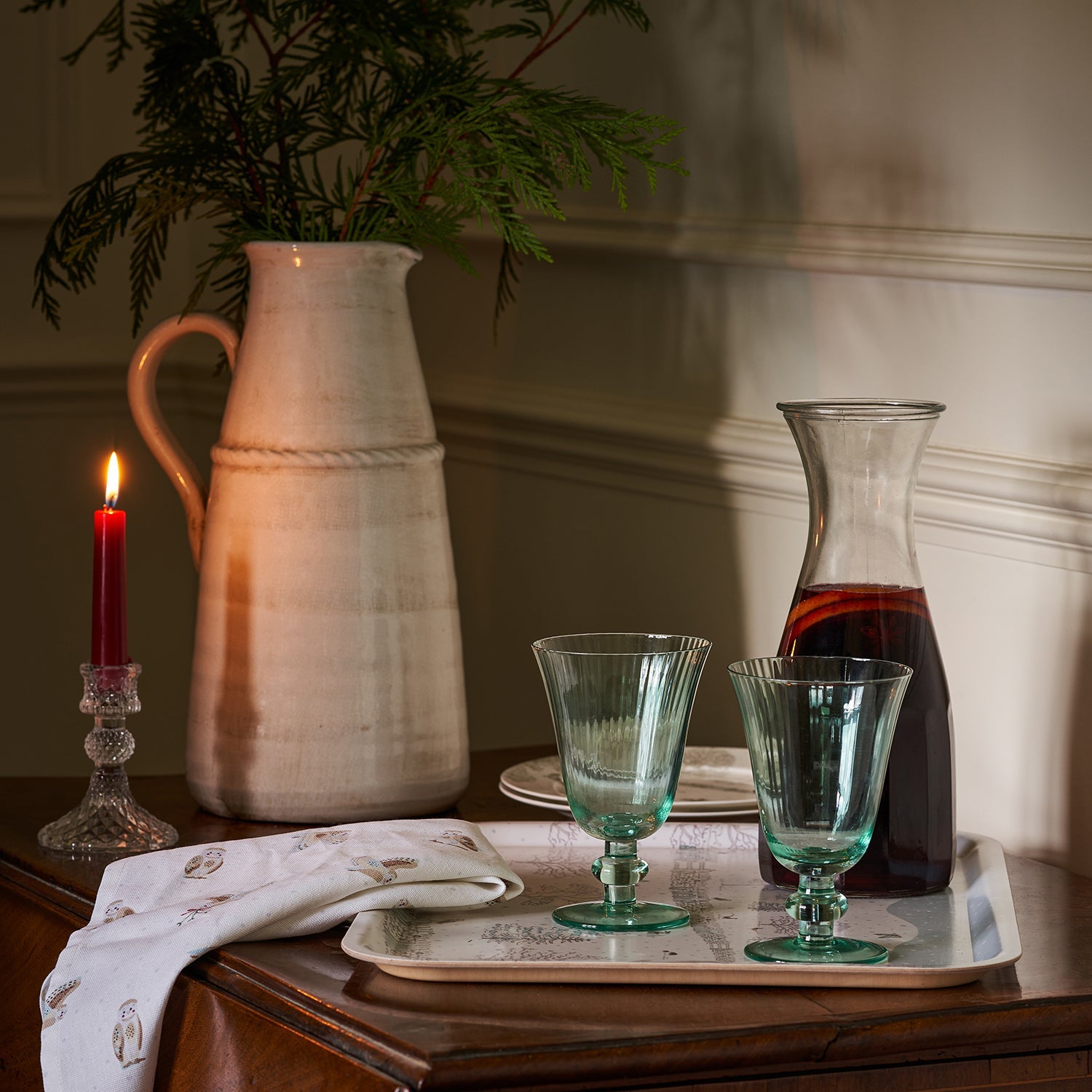 Pale Green Glassware (Set of 6) by Sophie Allport