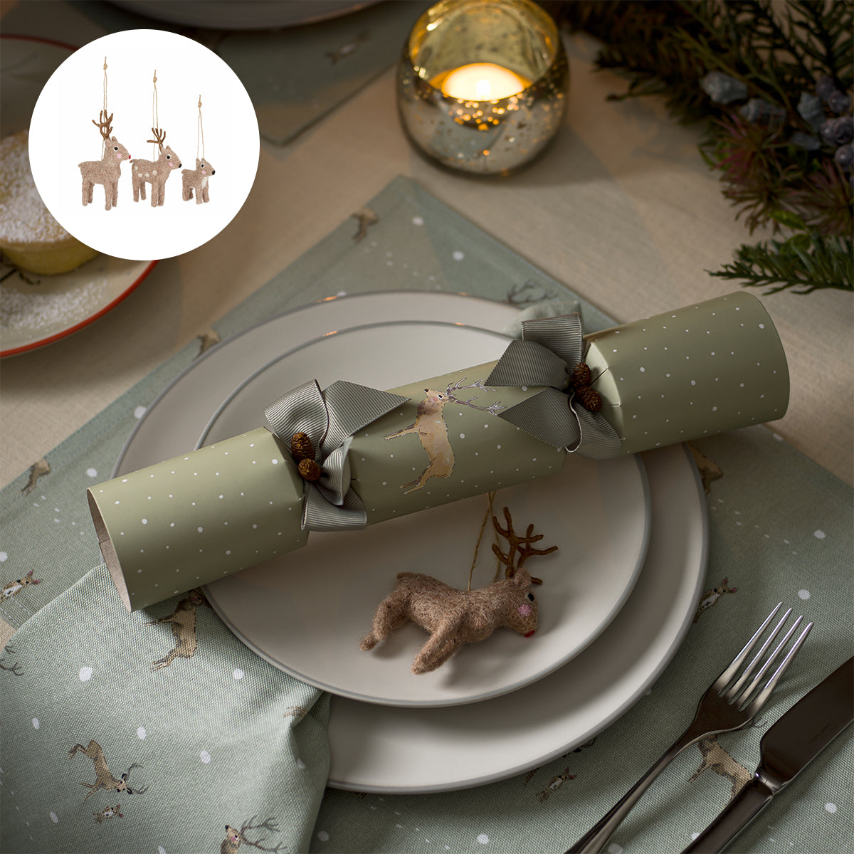 Christmas Stags Christmas Crackers (Set of 6)