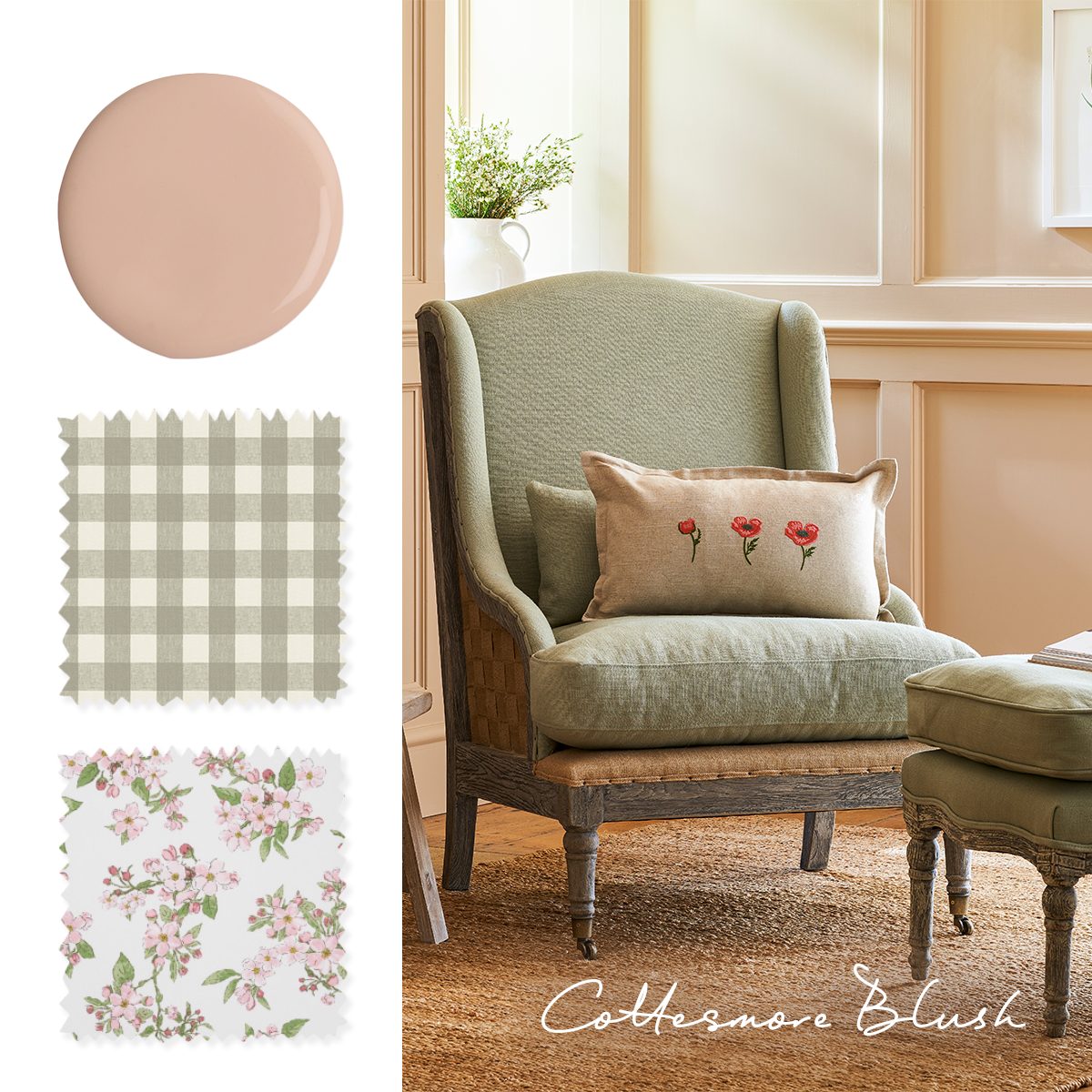 Blush pink paint by Sophie Allport moodboard autumn