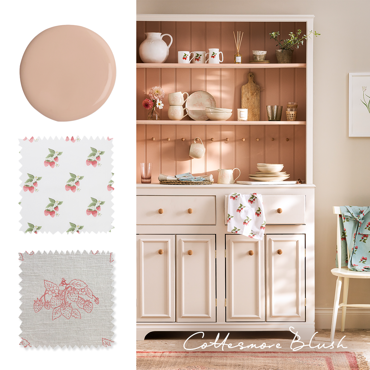 Blush pink paint by Sophie Allport moodboard summer