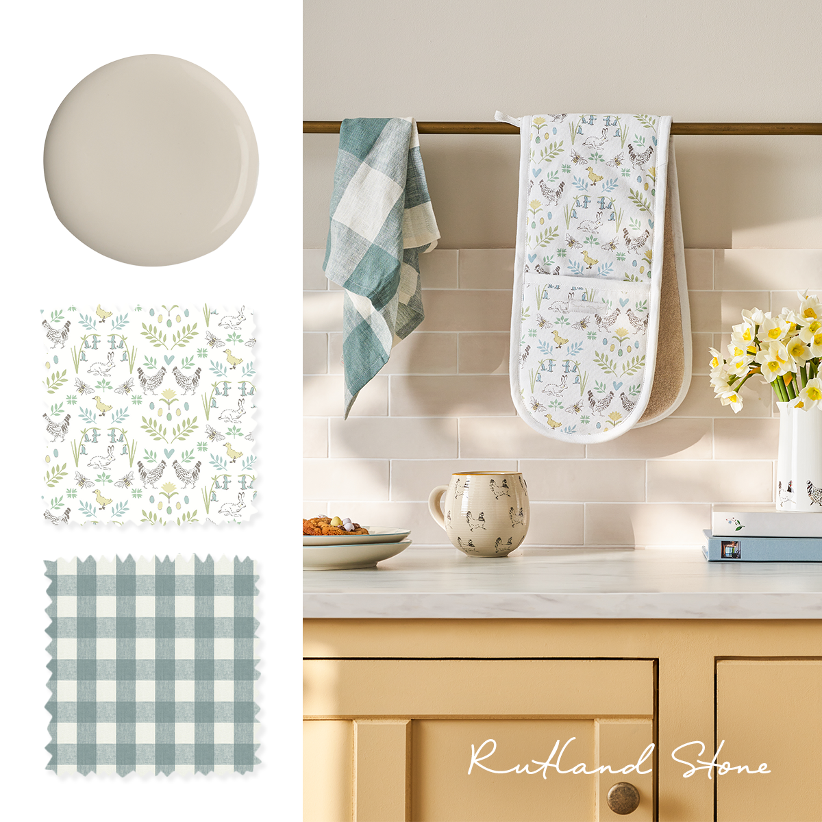 Spring kitchen collection by Sophie Allport paint moodboard