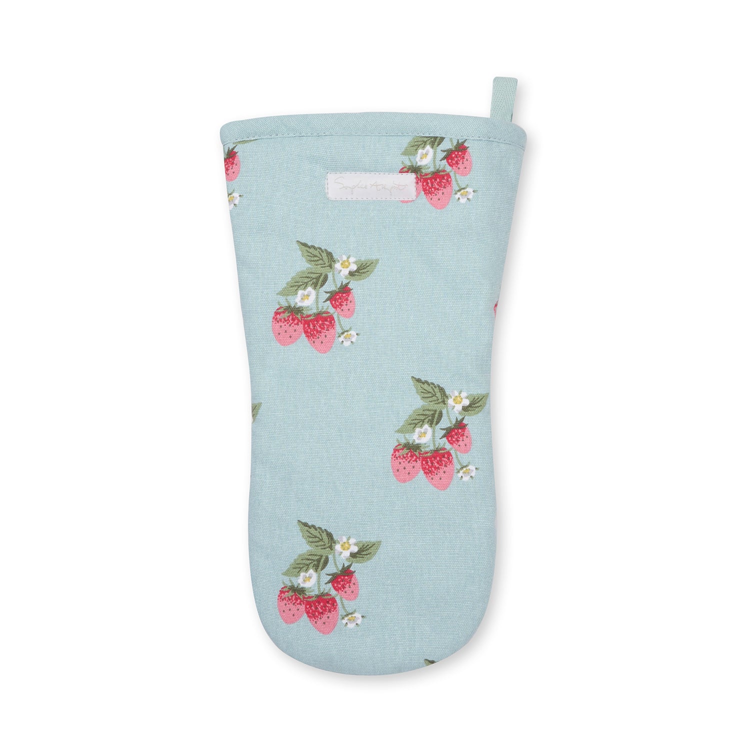 Strawberries Blue Oven Mitt