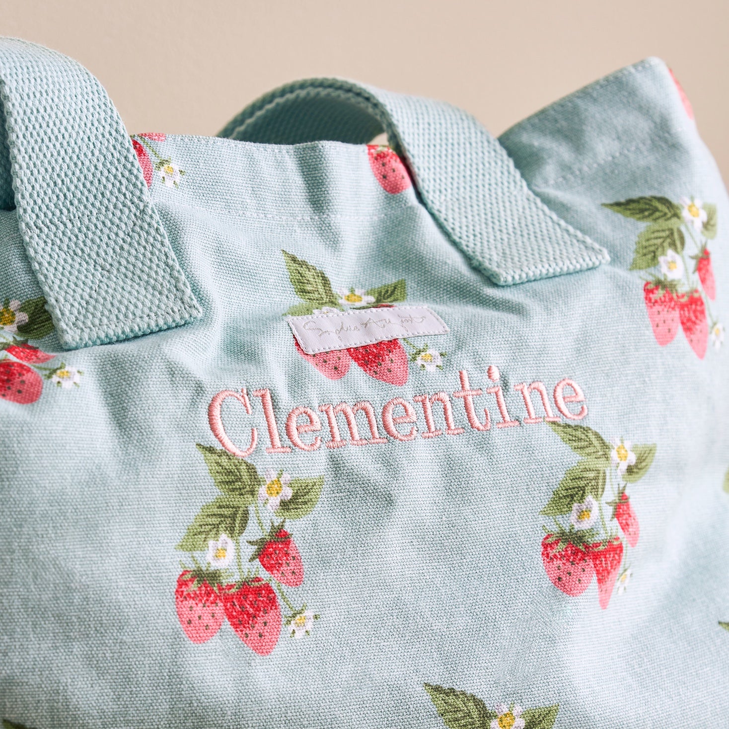 Strawberries Blue Everyday Bag by Sophie Allport