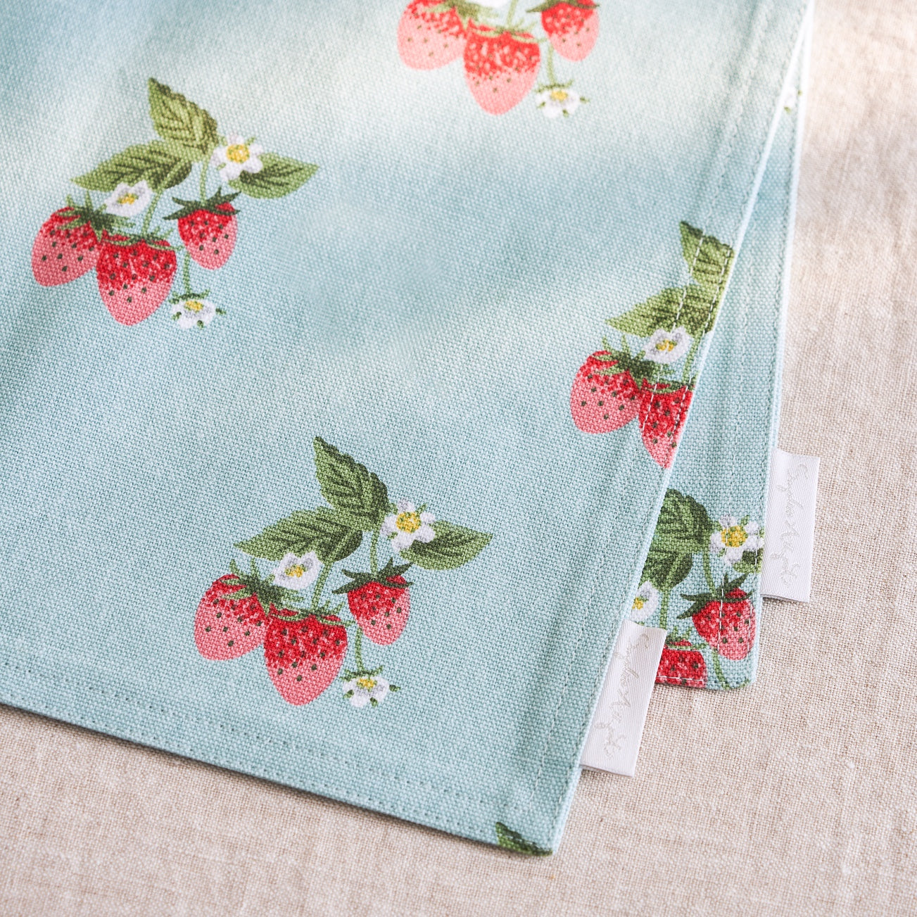 Strawberries Fabric Placemats (Set of 2)