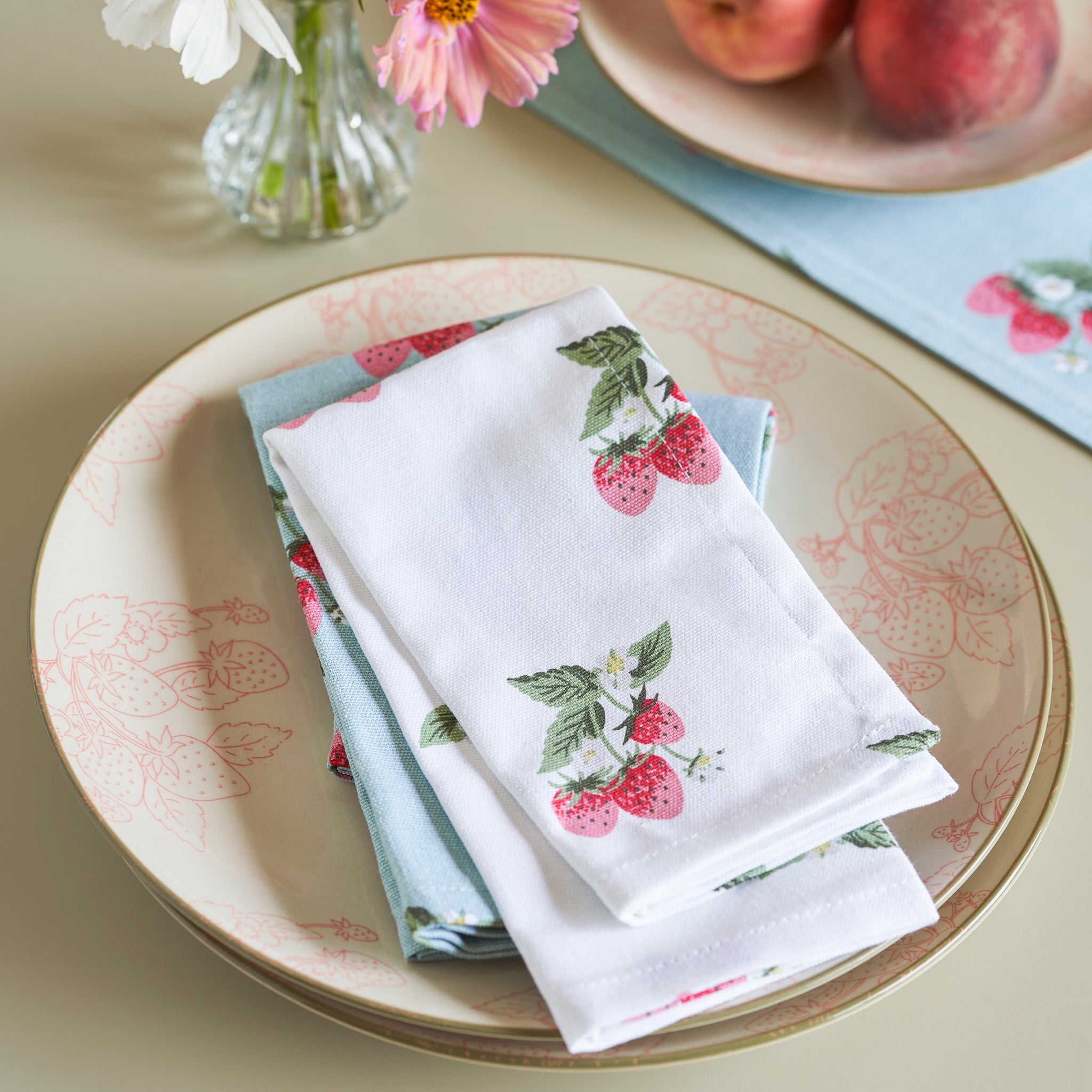 Strawberries Napkin (Set of 4) by Sophie Allport