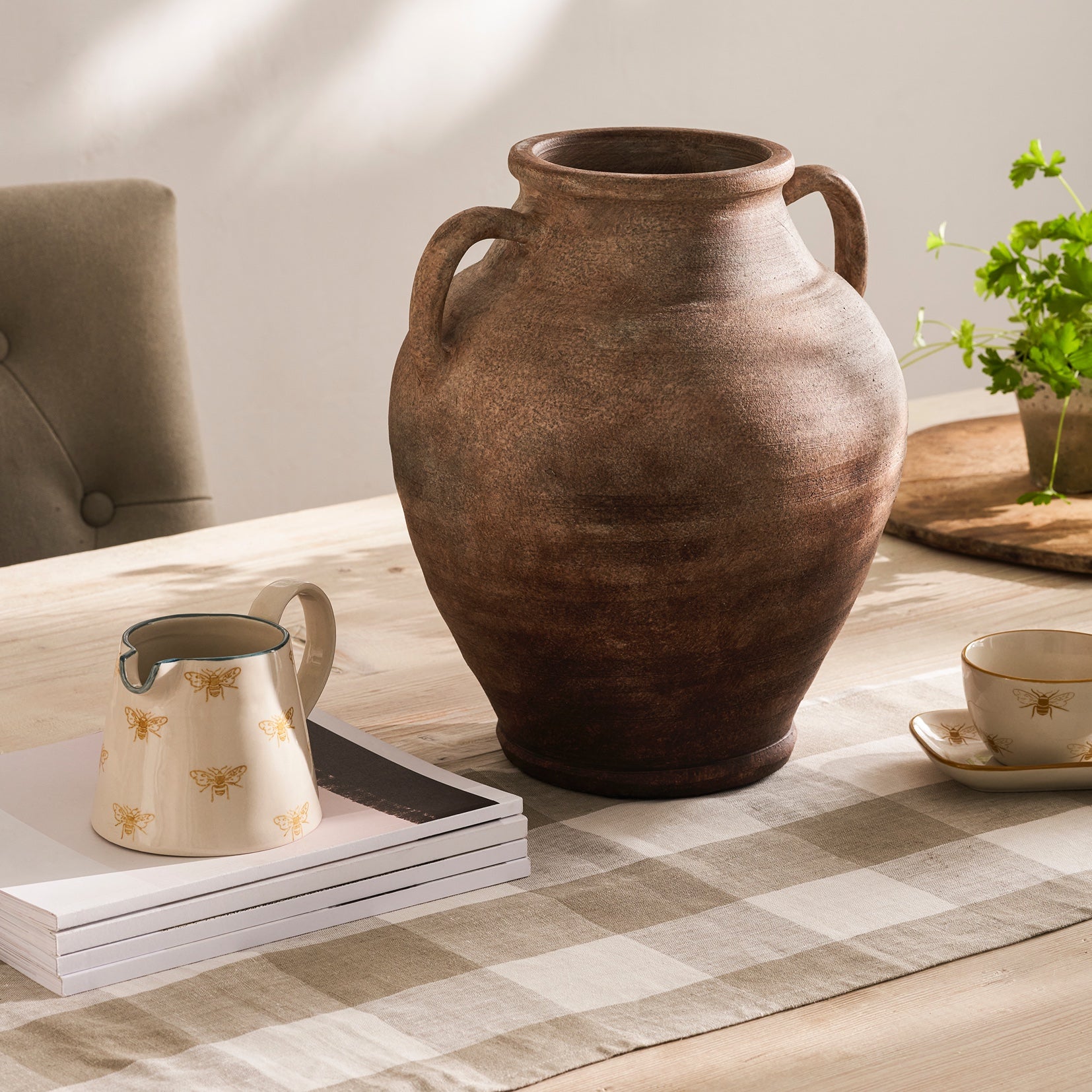 Aged Terracota Vase by Sophie Allport