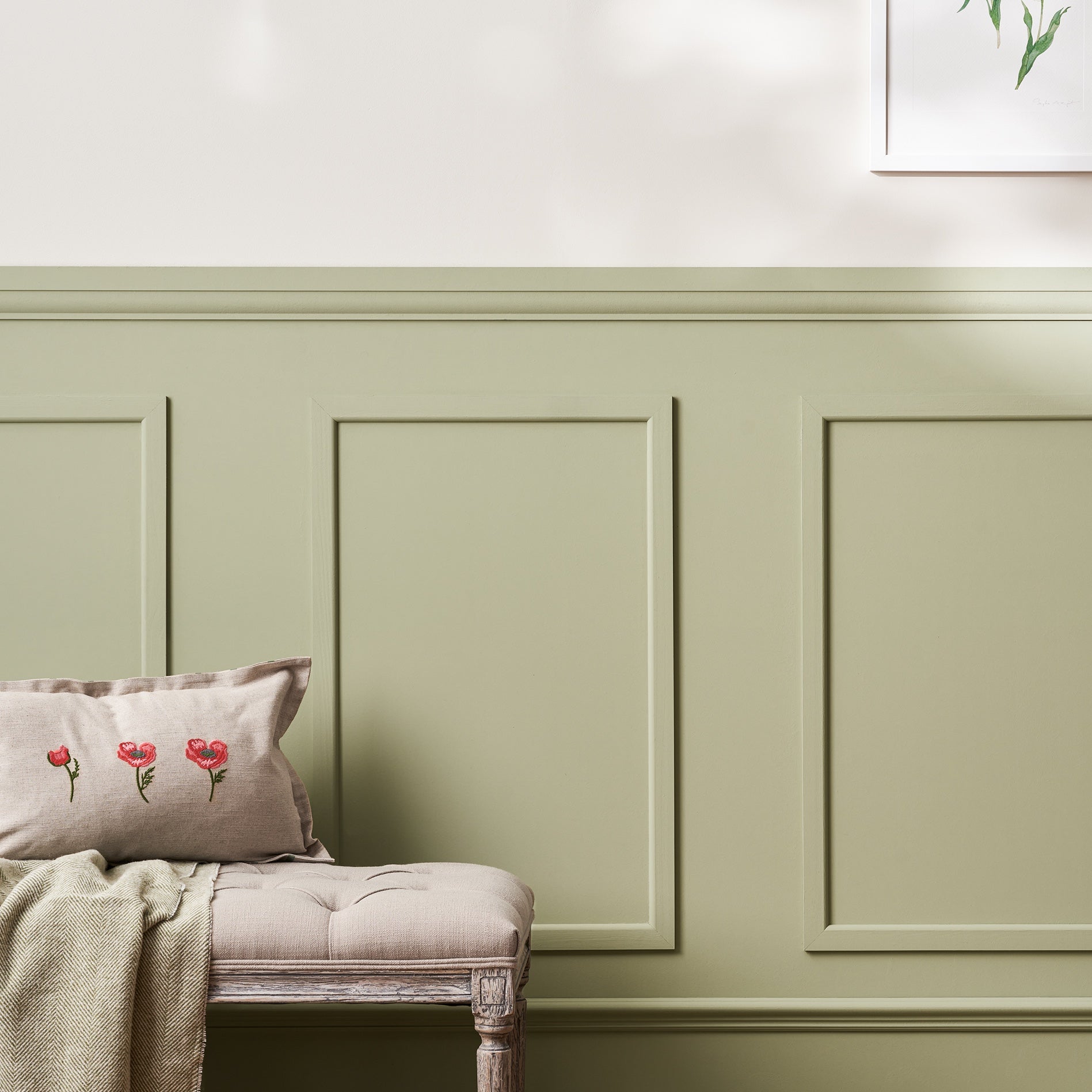 Sage green paint by Sophie Allport detail