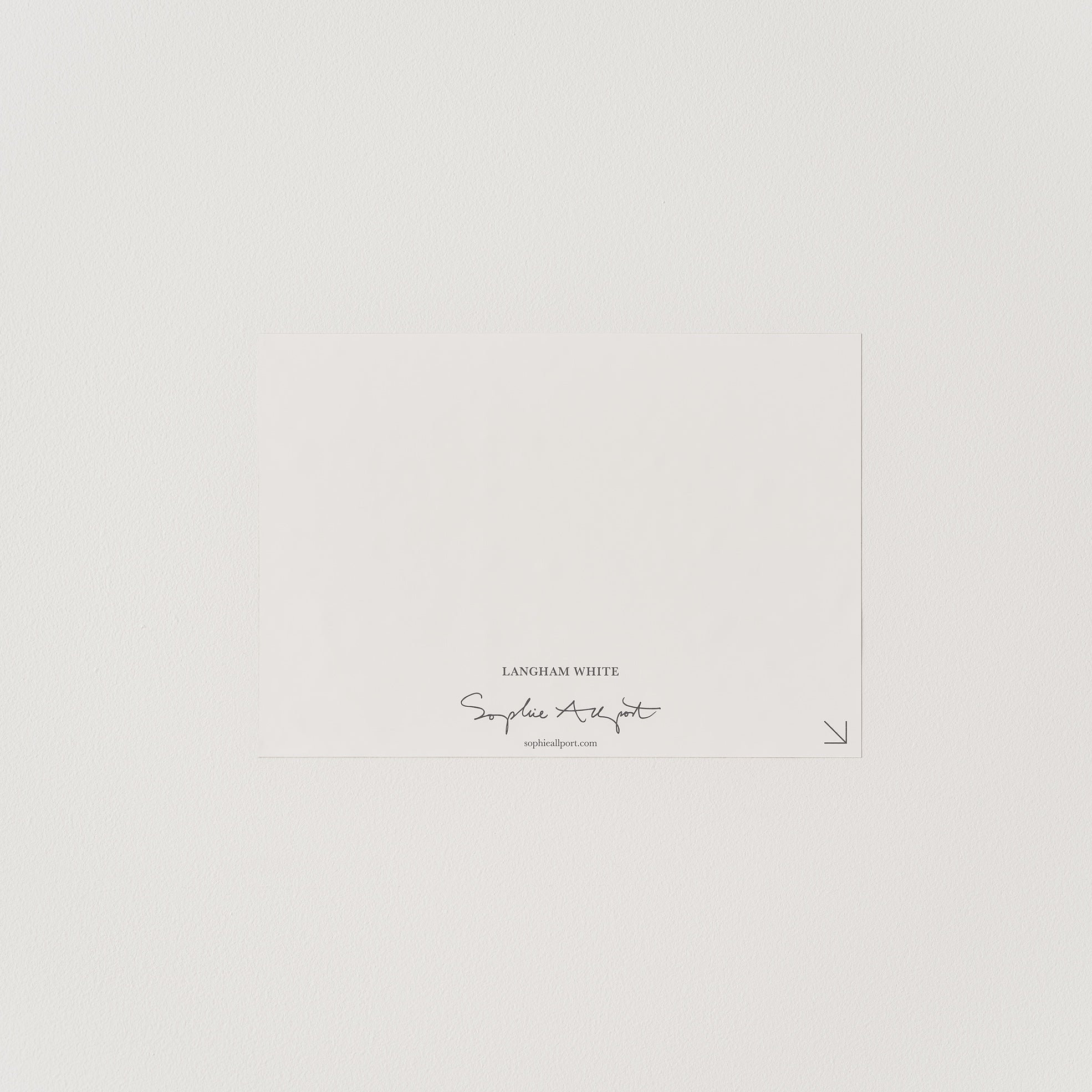 Langham White Paint Sample by Sophie Allport