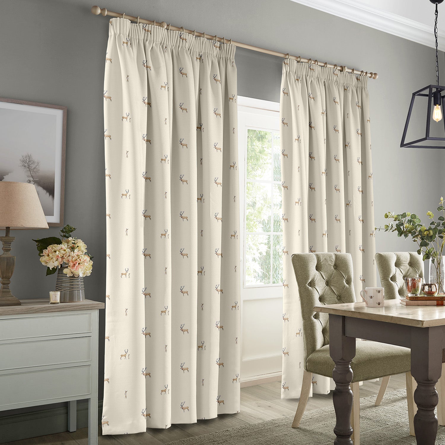 Stags Natural Made to Measure Curtains