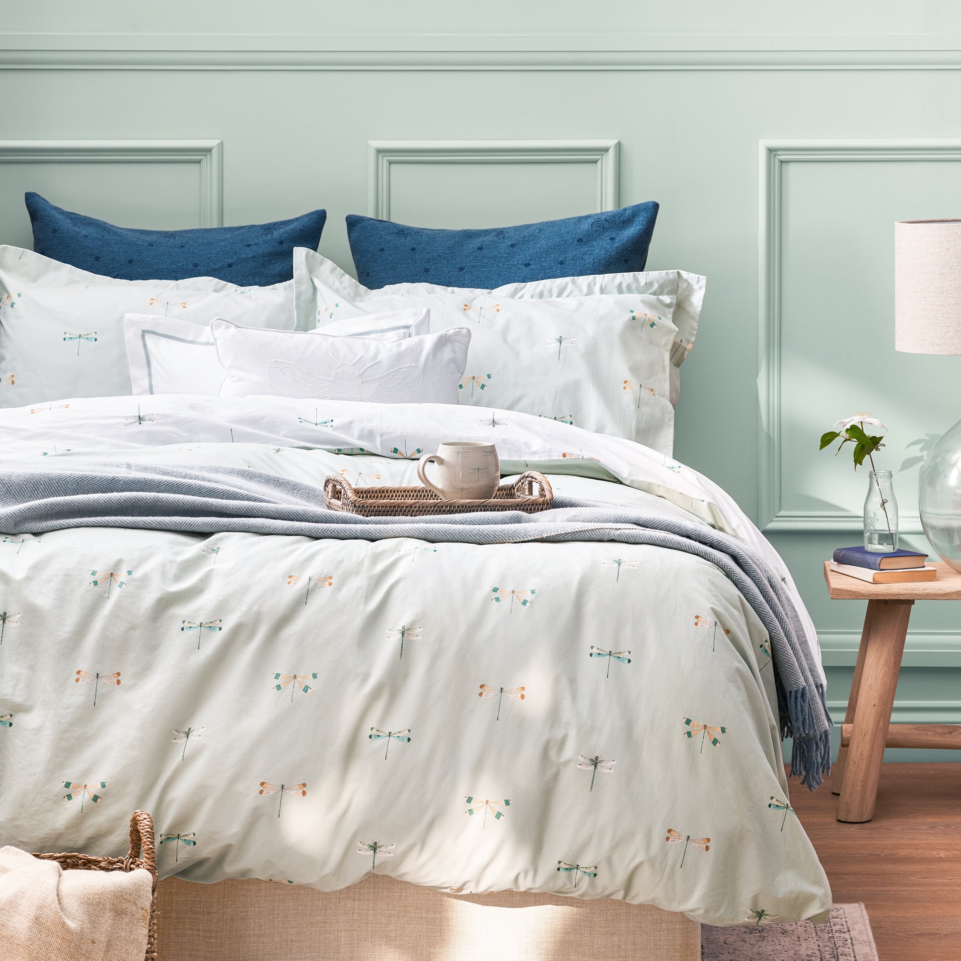 Dragonfly print bedding set by Sophie Allport