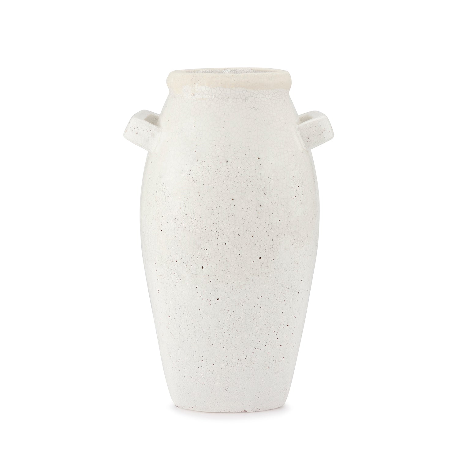 White Tall Terracotta Vase