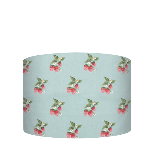 Strawberries Blue Lampshade by Sophie Allport