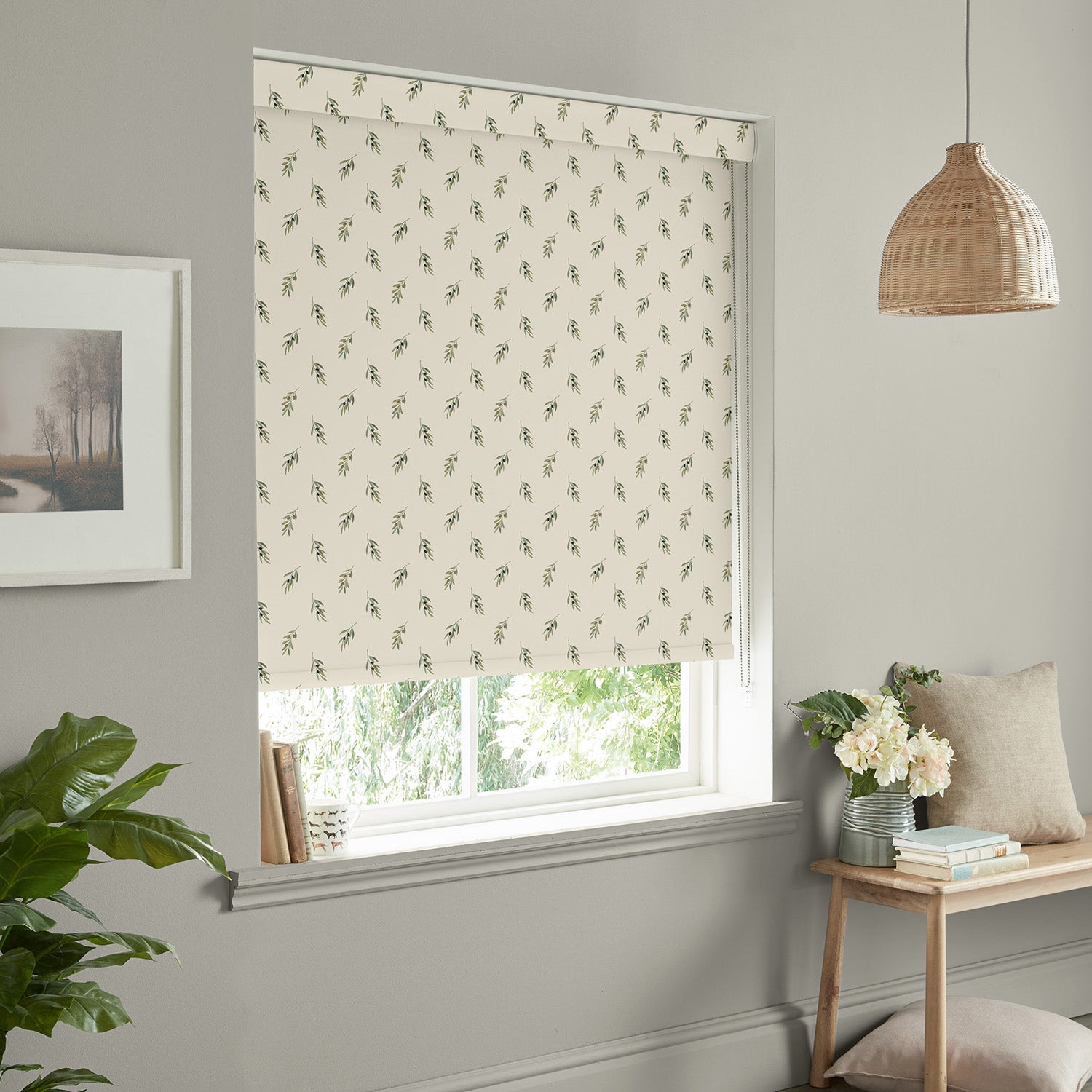 Olive Neutral Made to Measure Roller Blind