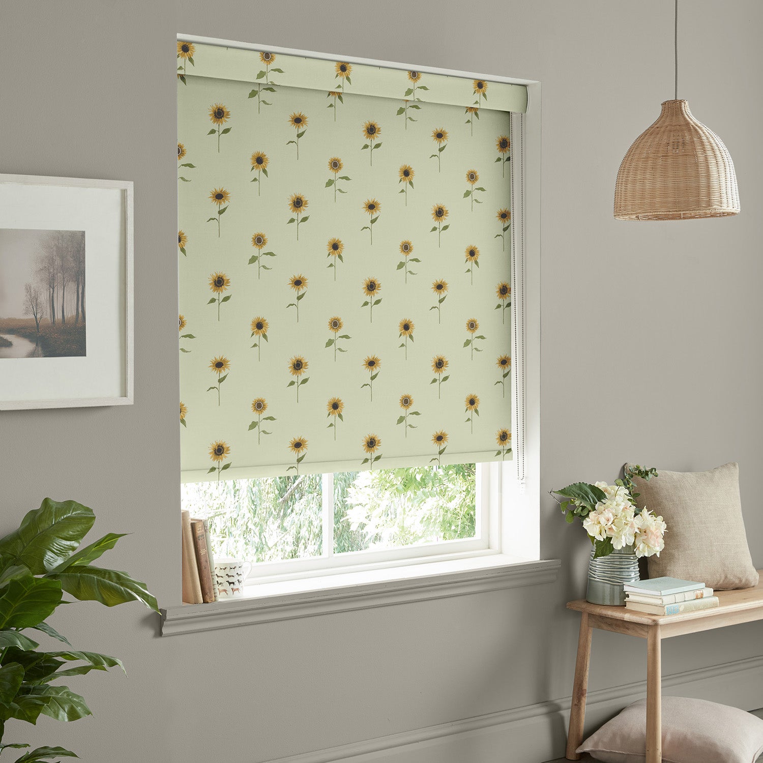 Sunflower Pale Green Made to Measure Roller Blind