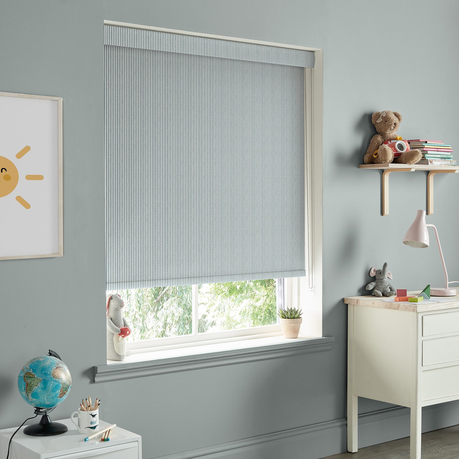 Stamford Stripe Blue Made to Measure Roller Blind