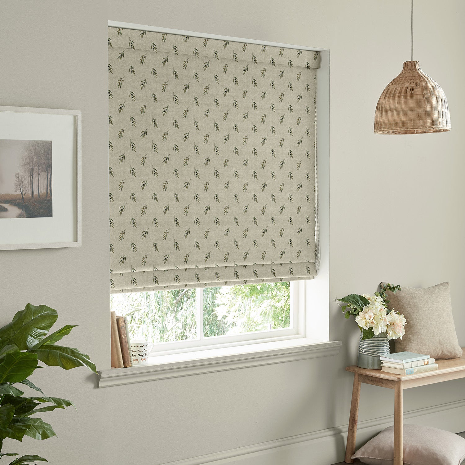 Olive Neutral Made to Measure Roman Blind