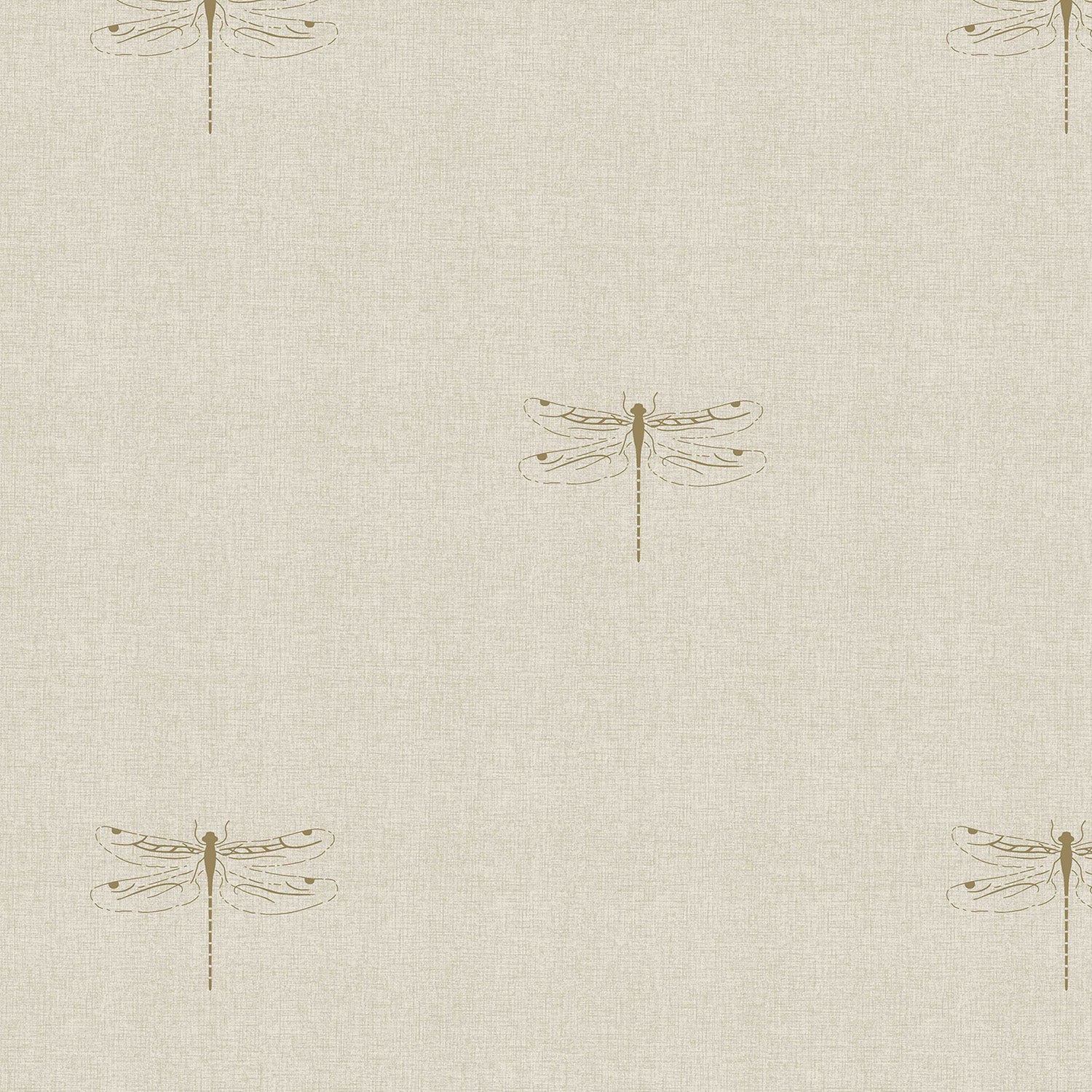 Dragonfly Gold Linen Look Roller Blind Sample